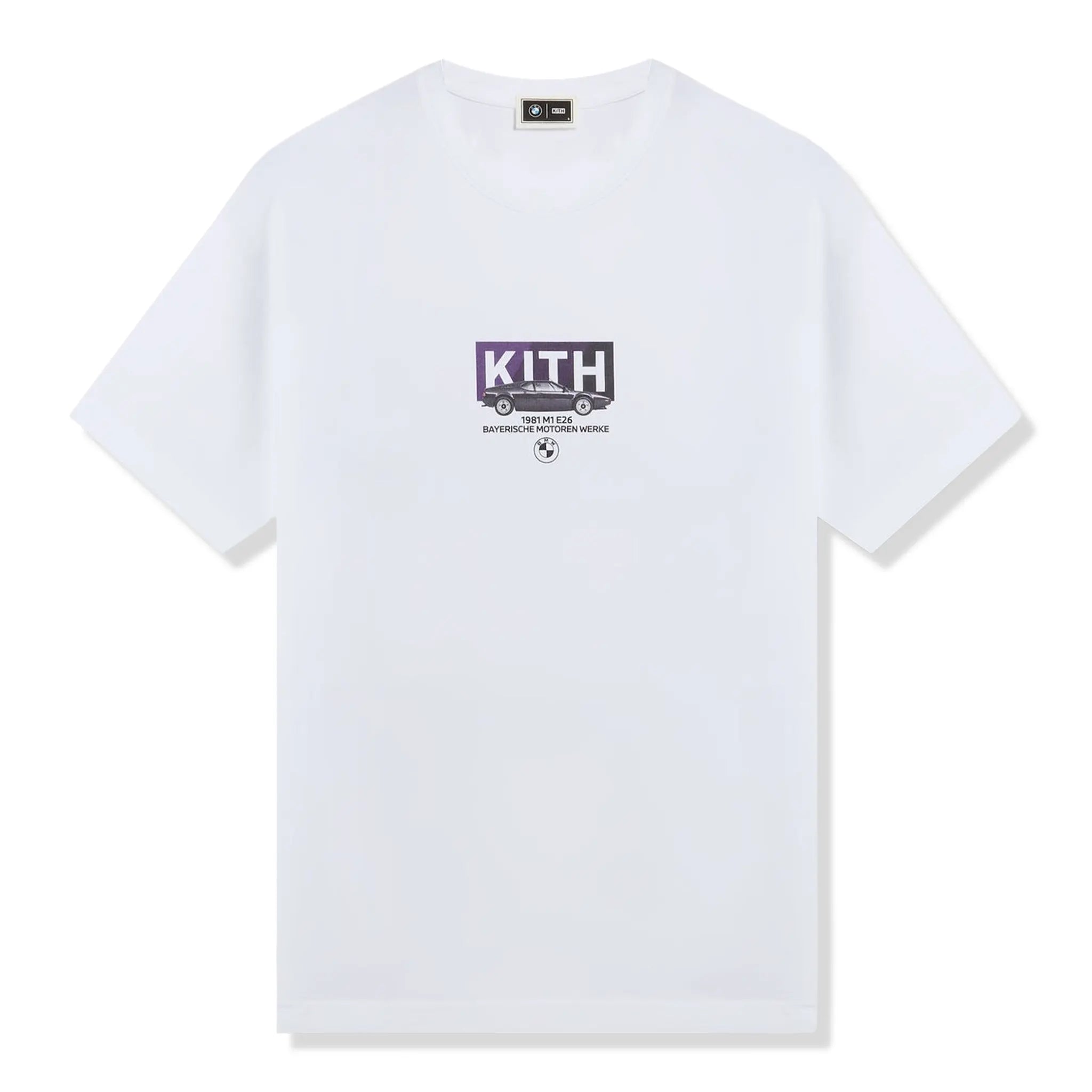 Front View of Kith For BMW M1 White T-Shirt KHMG030030-101