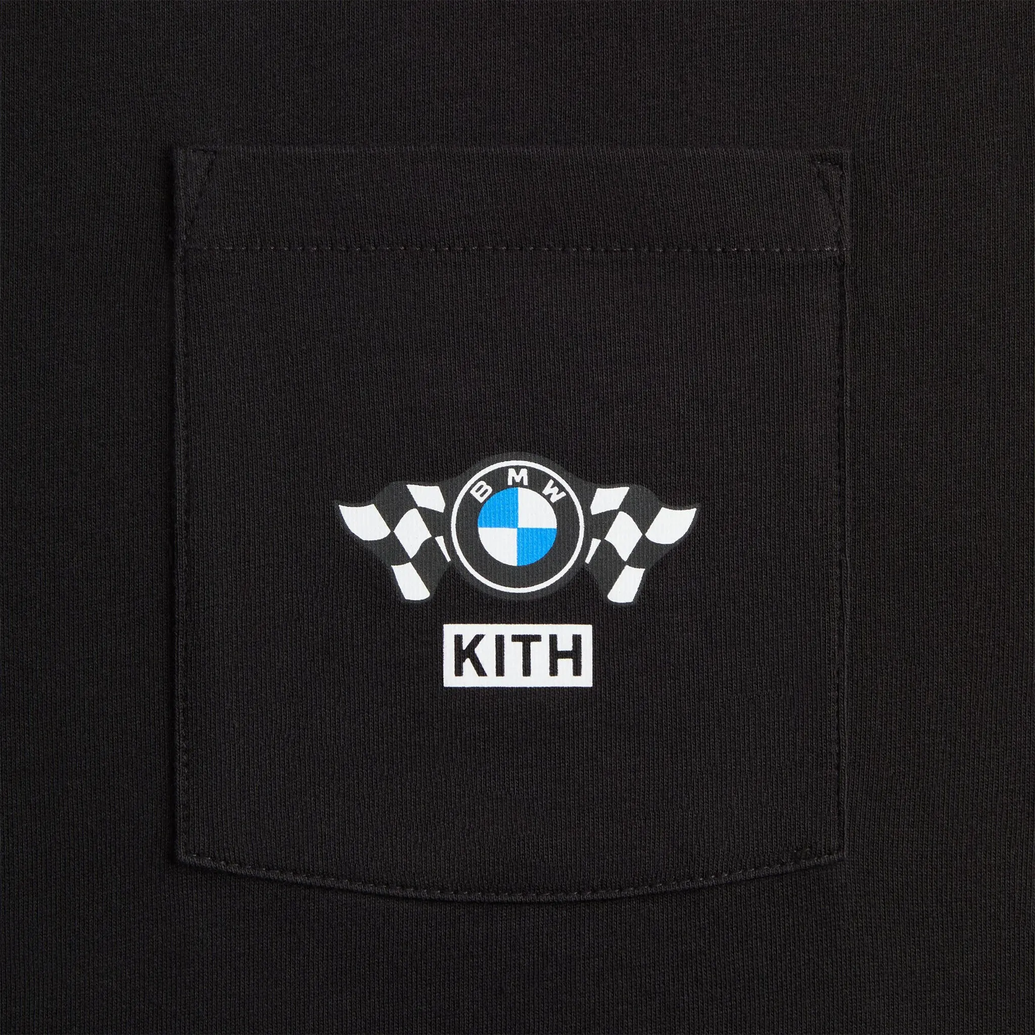 Detailed Pocket View of Kith For BMW M3 Csi 3.0 Schematic Pocket Black T-Shirt