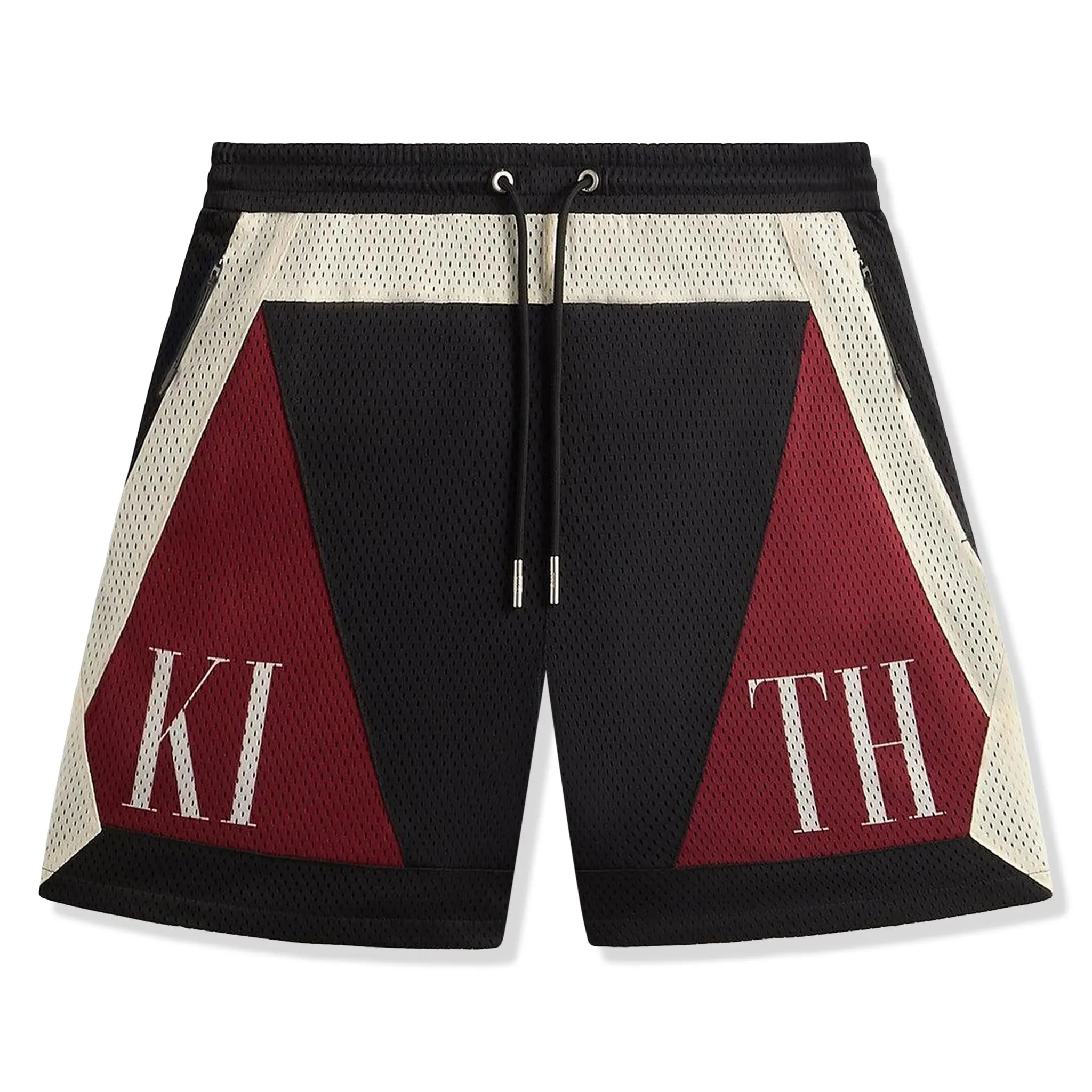 Front View of Kith Mesh Turbo Black Shorts KHM060744-001