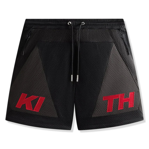 KITH メッシュショートパンツ 黒/赤　TURBO SHORTS kith-mesh-turbo-shorts-black-