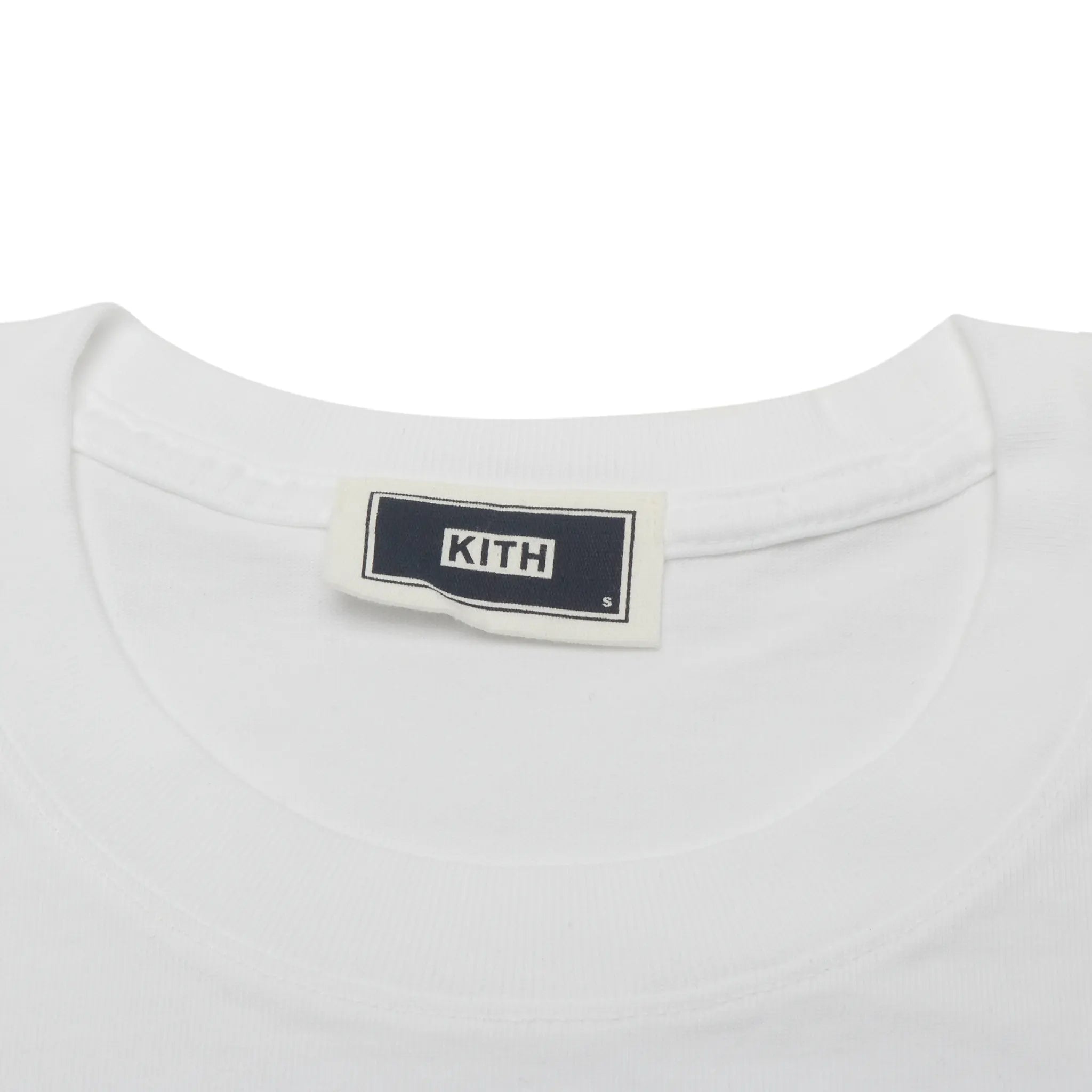 Neck View of Kith Mosaic Tile White T-Shirt KHMG030026-101