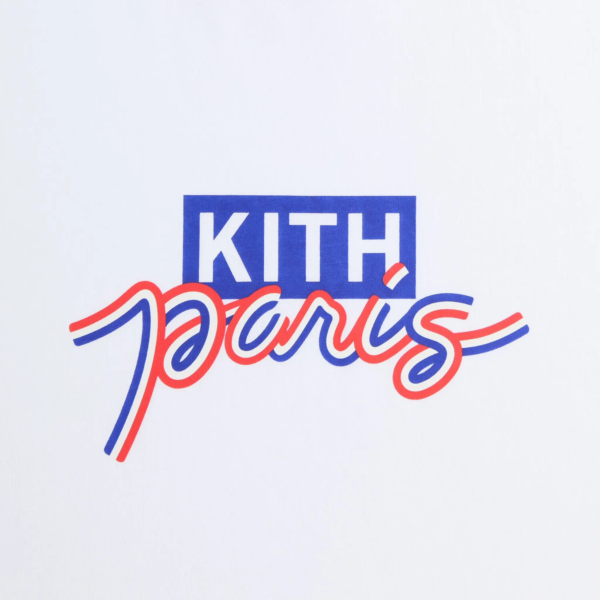 Detailed View of Kith Paris Classic Logo White T-Shirt KHMG030072-101