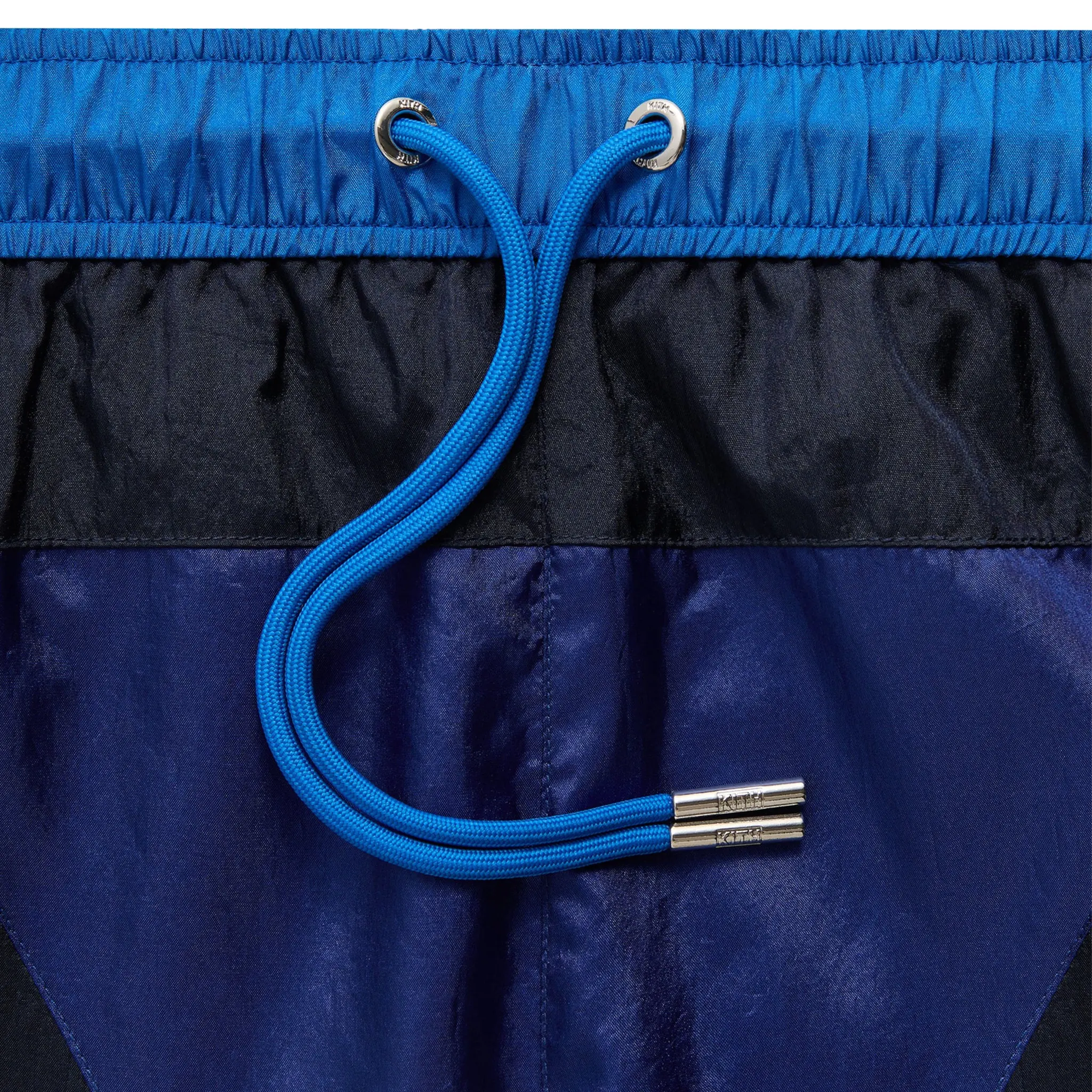 Detailed Front View of Kith Washed Nylon Turbo Layer Shorts KHM061279-458