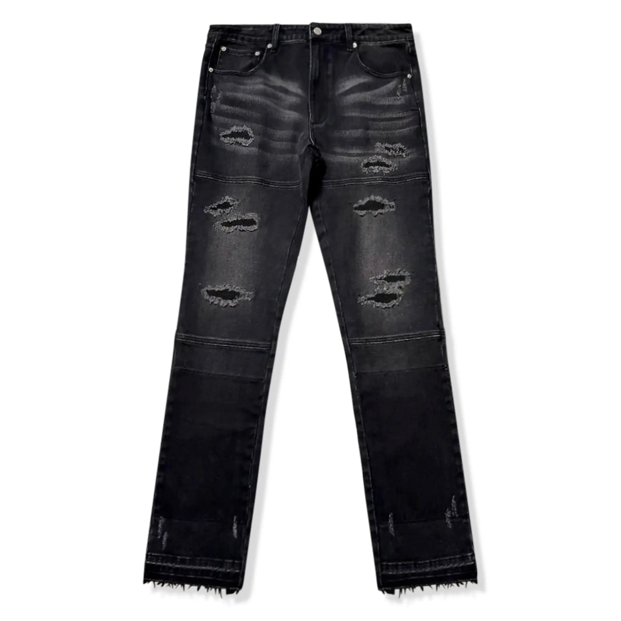 Front View of Légende Paris Classico Washed Black Jeans