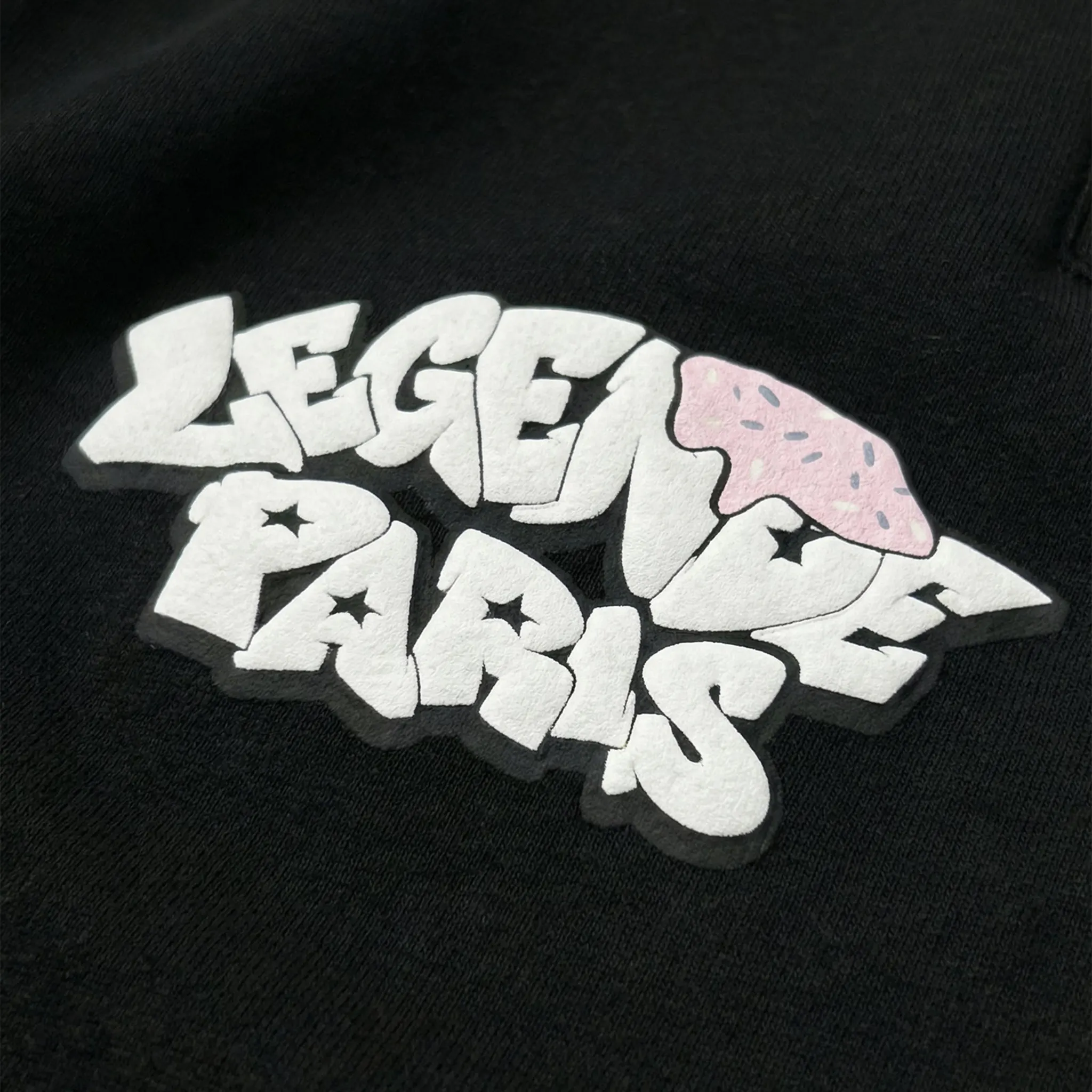 Detailed View of Légende Paris Cold World Black Hoodie