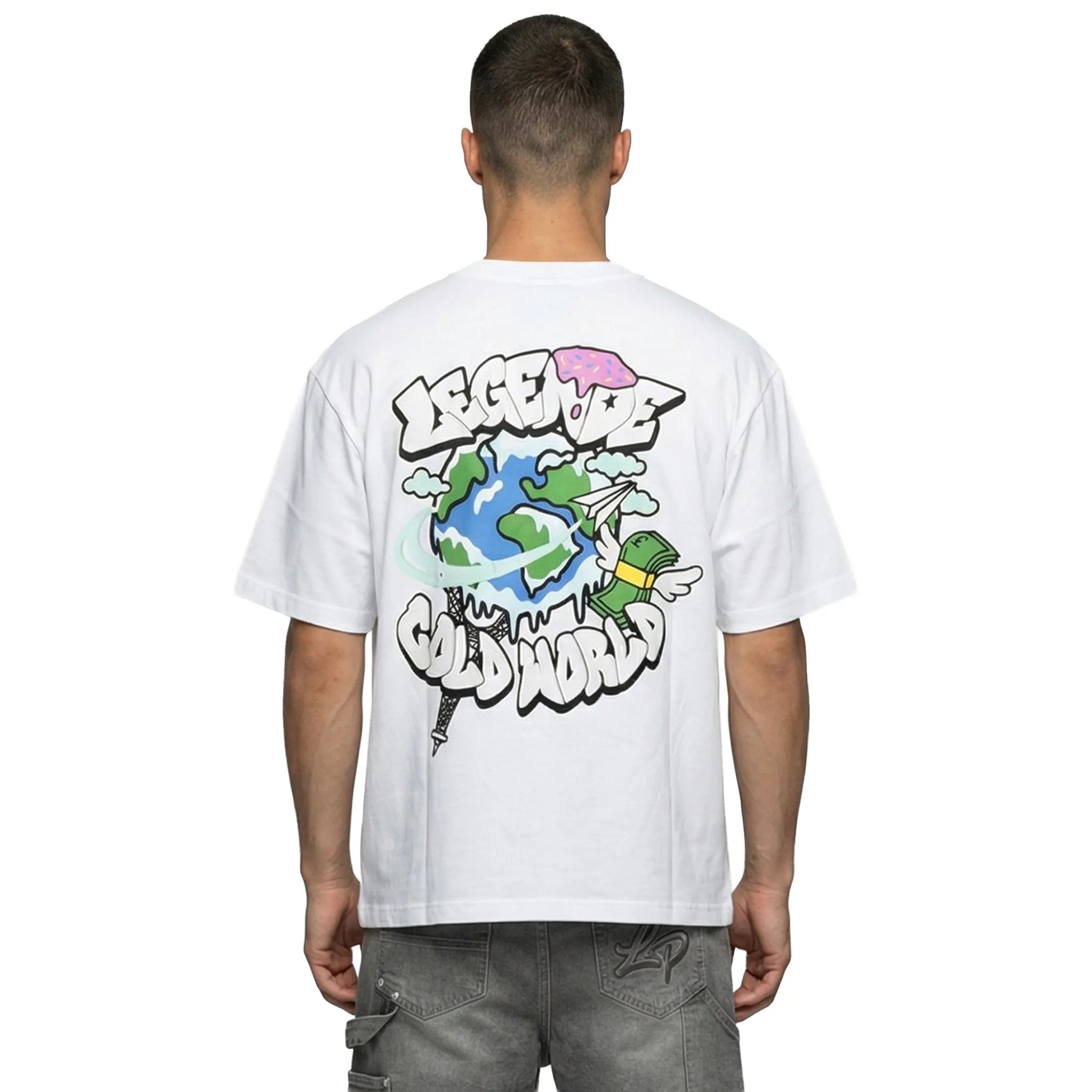 Front View of Légende Paris Cold World White T-Shirt