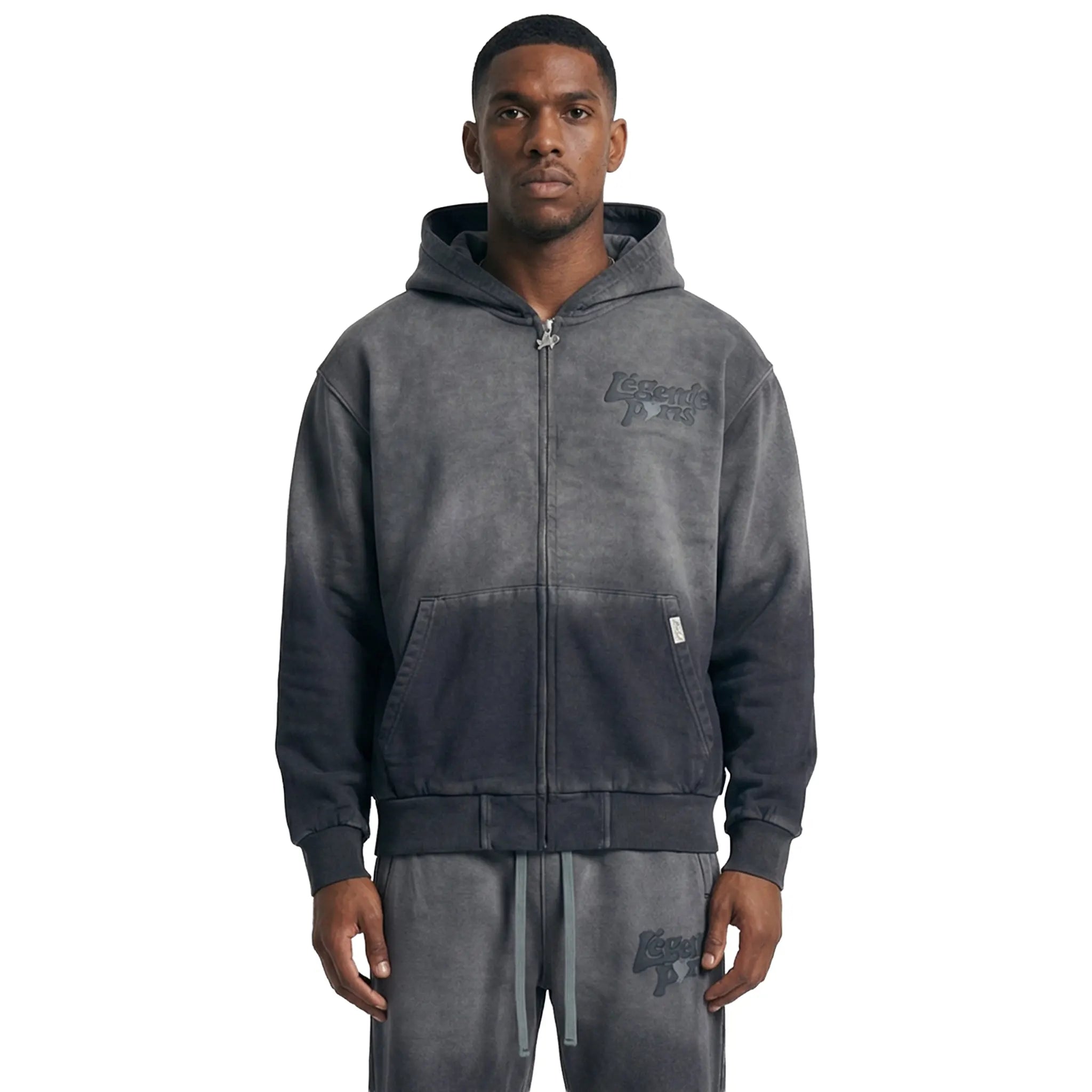 Légende Paris LND Gradient Charcoal Washed Hoodie