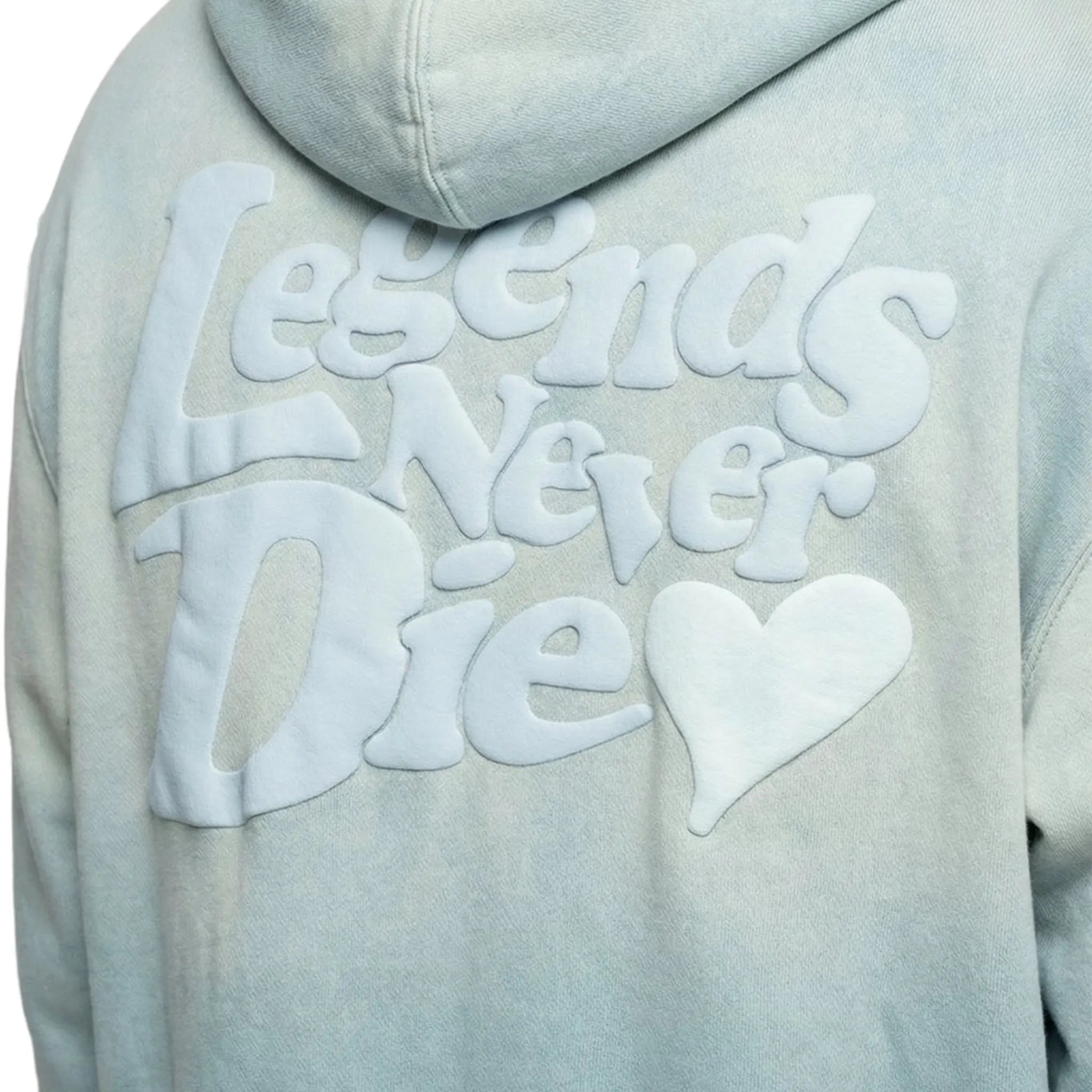 Back View of Légende Paris LND Gradient Icy Blue Hoodie