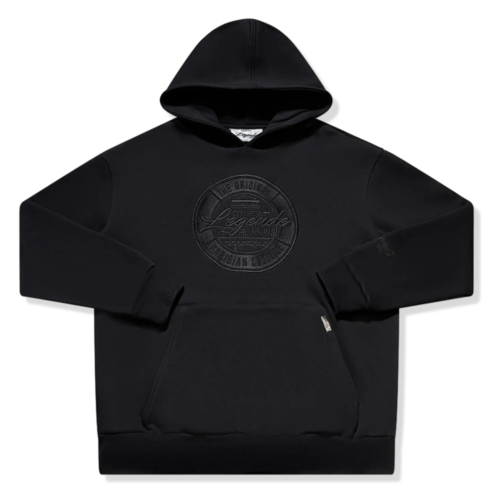 Front View of Légende Paris Og Black Hoodie LPHOD046