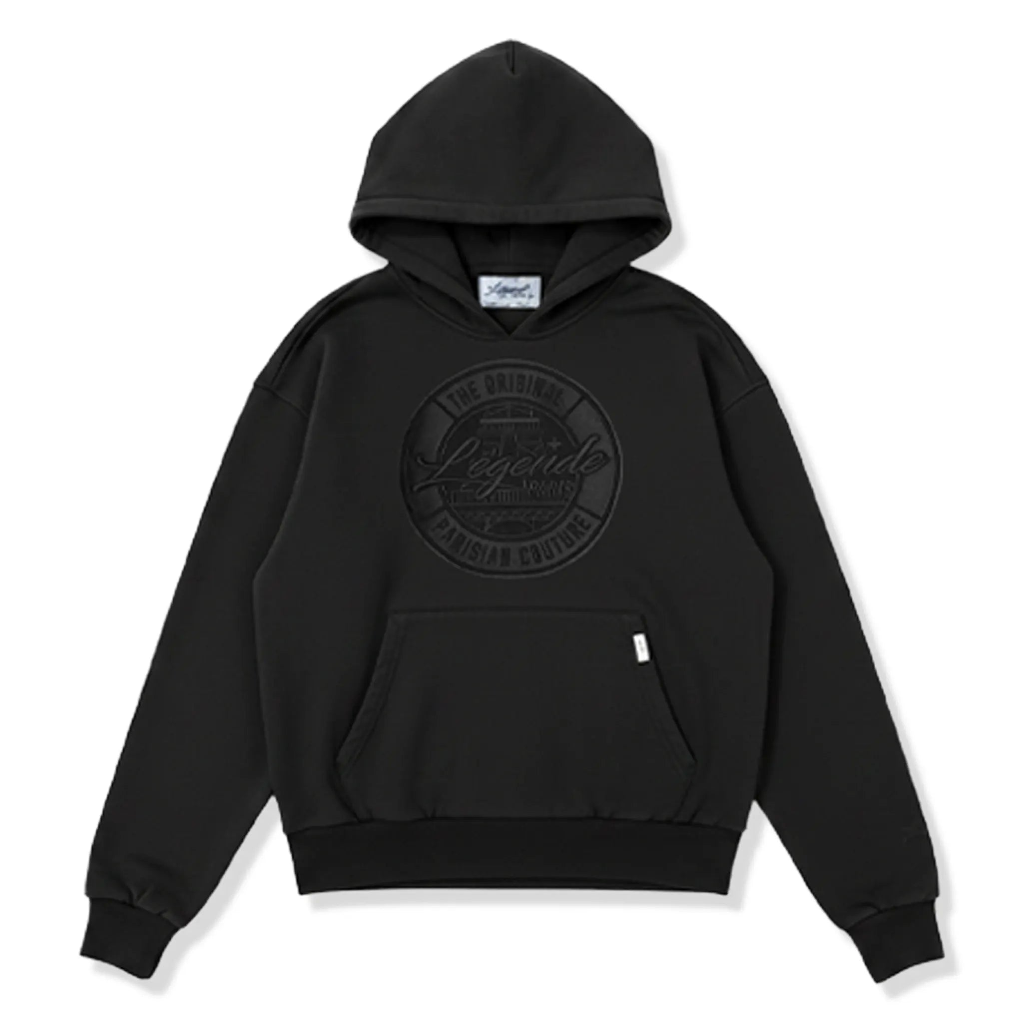 Front View of Légende Paris Og Black Hoodie LPHOD046