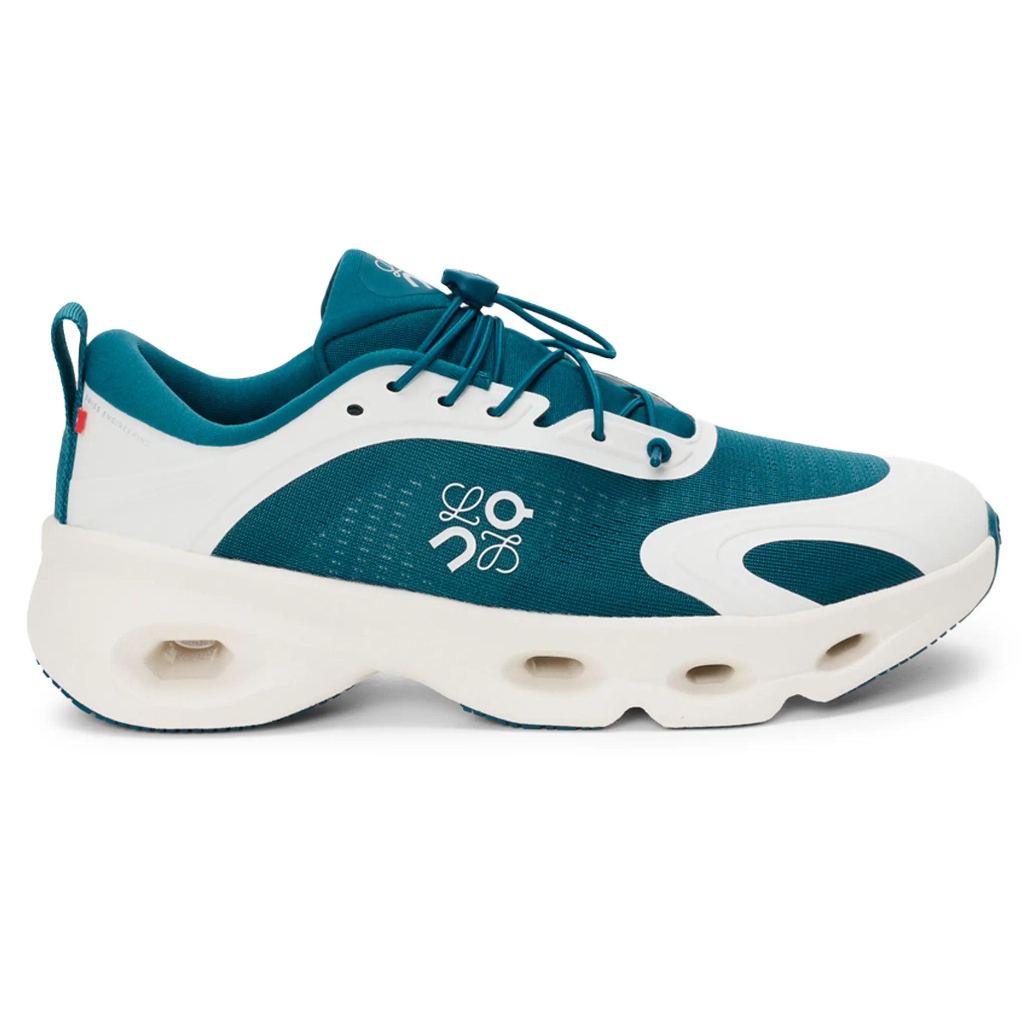 Side View of Loewe x On Running Cloudsolo Eggshell Teal M929282X41