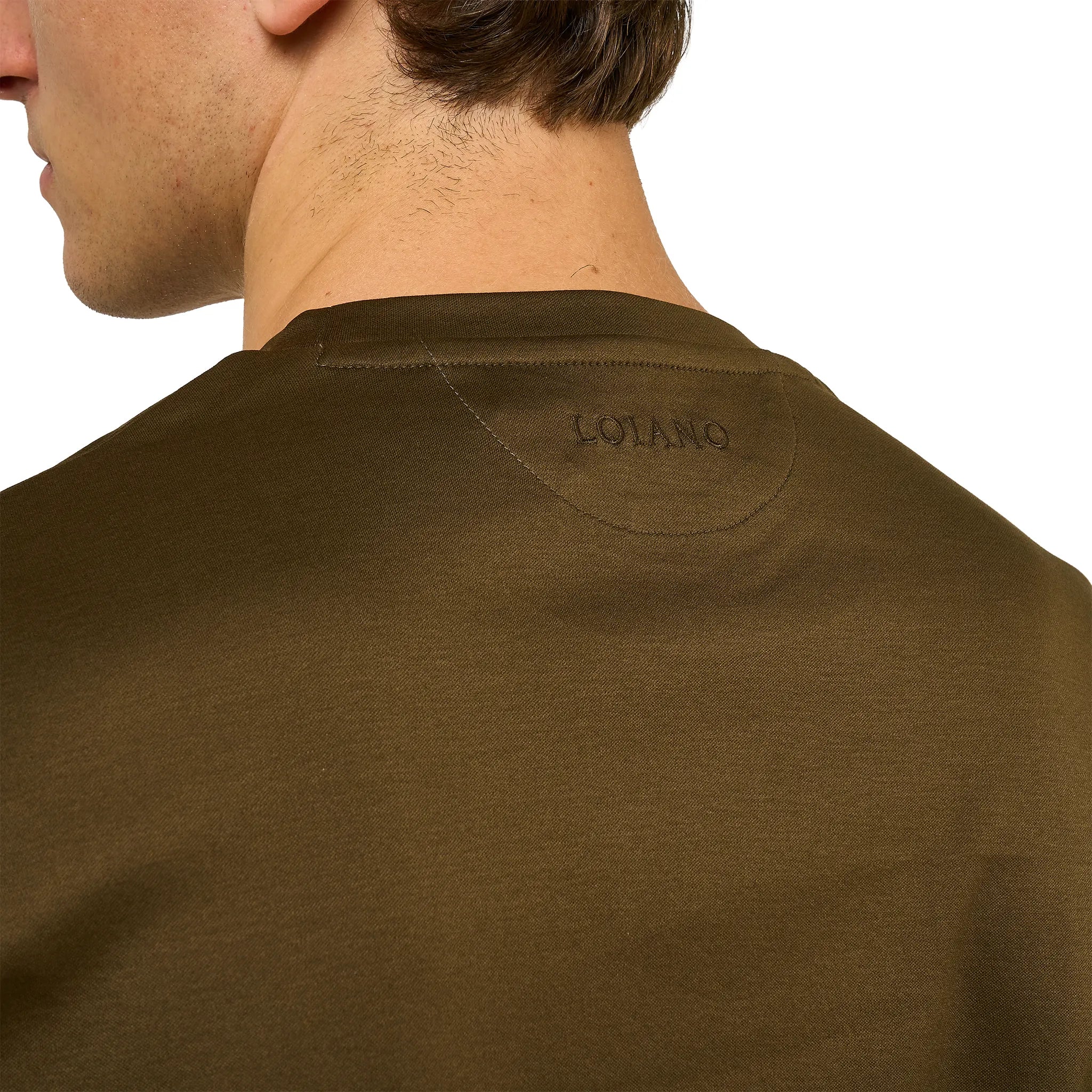 Detailed View of Loiano Egyptian Cotton Hazel T Shirt