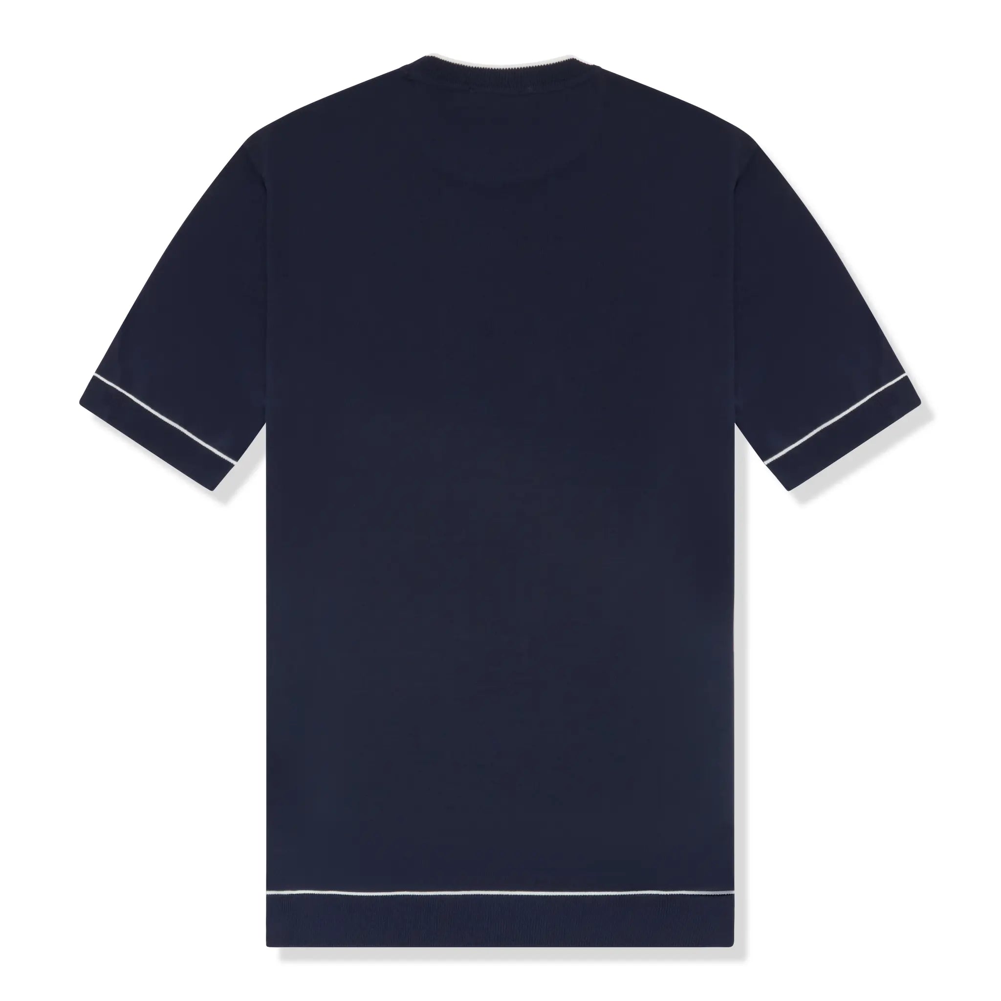 Back View of Loiano Rayon Knit Navy T-Shirt