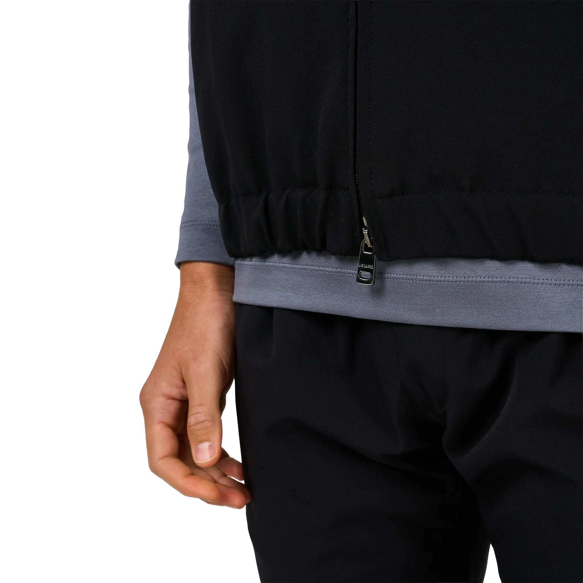 Detailed View of Loiano Tech Black Gilet