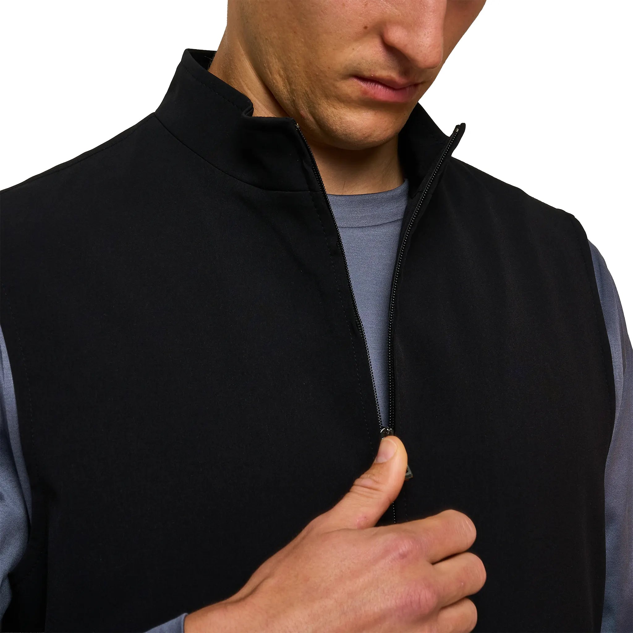 Detailed View of Loiano Tech Black Gilet