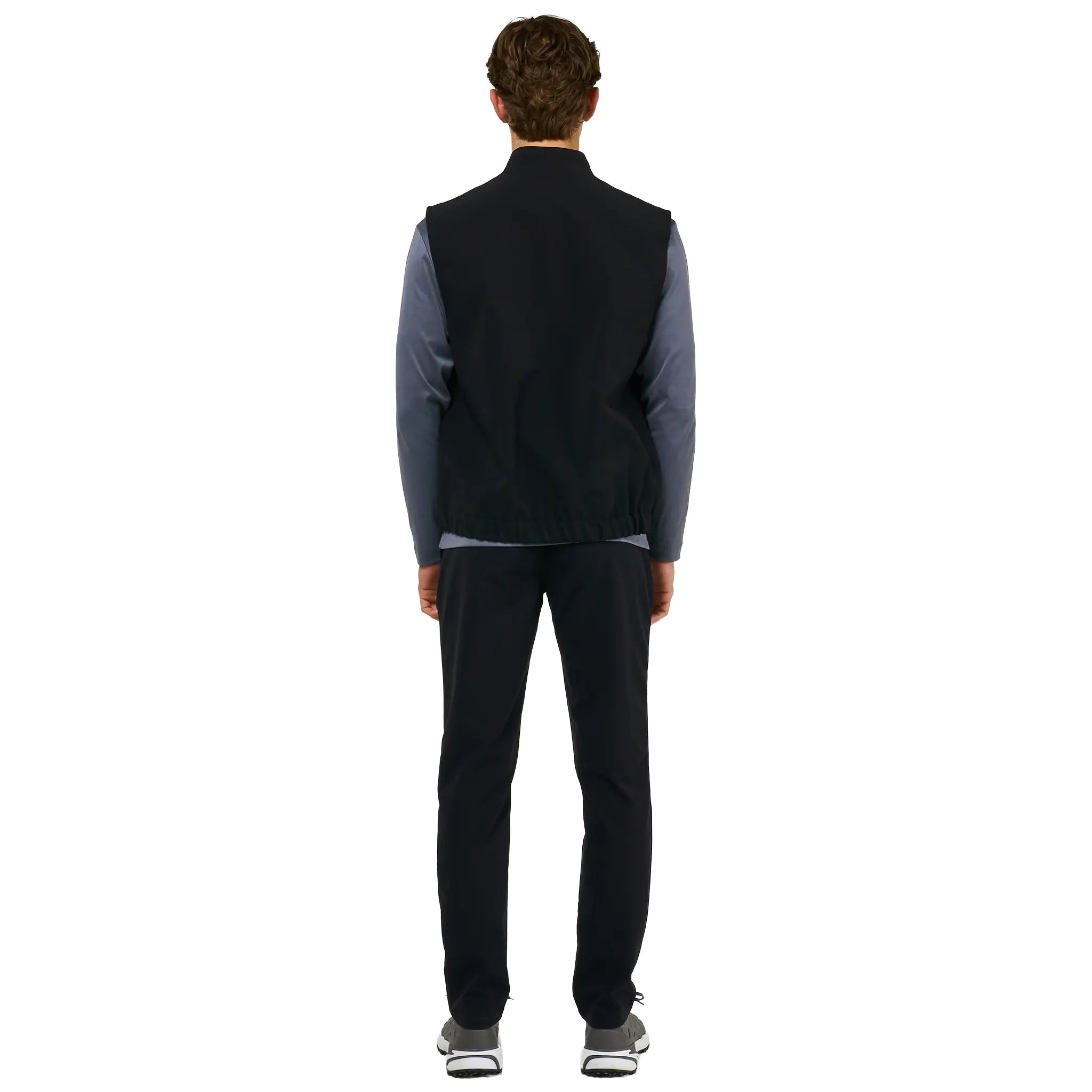 Model View of Loiano Tech Black Gilet