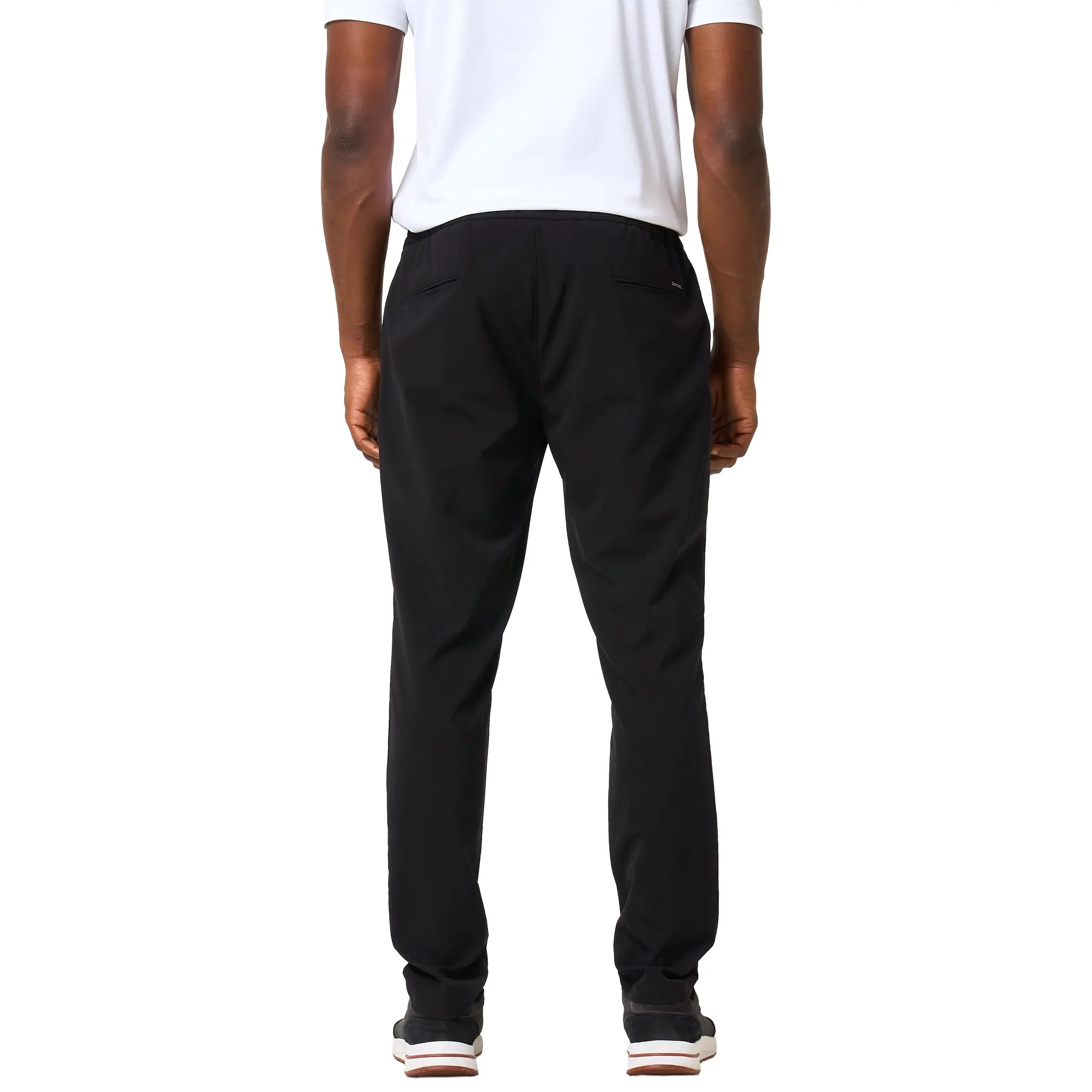 Back View of Loiano Tech Black Trousers
