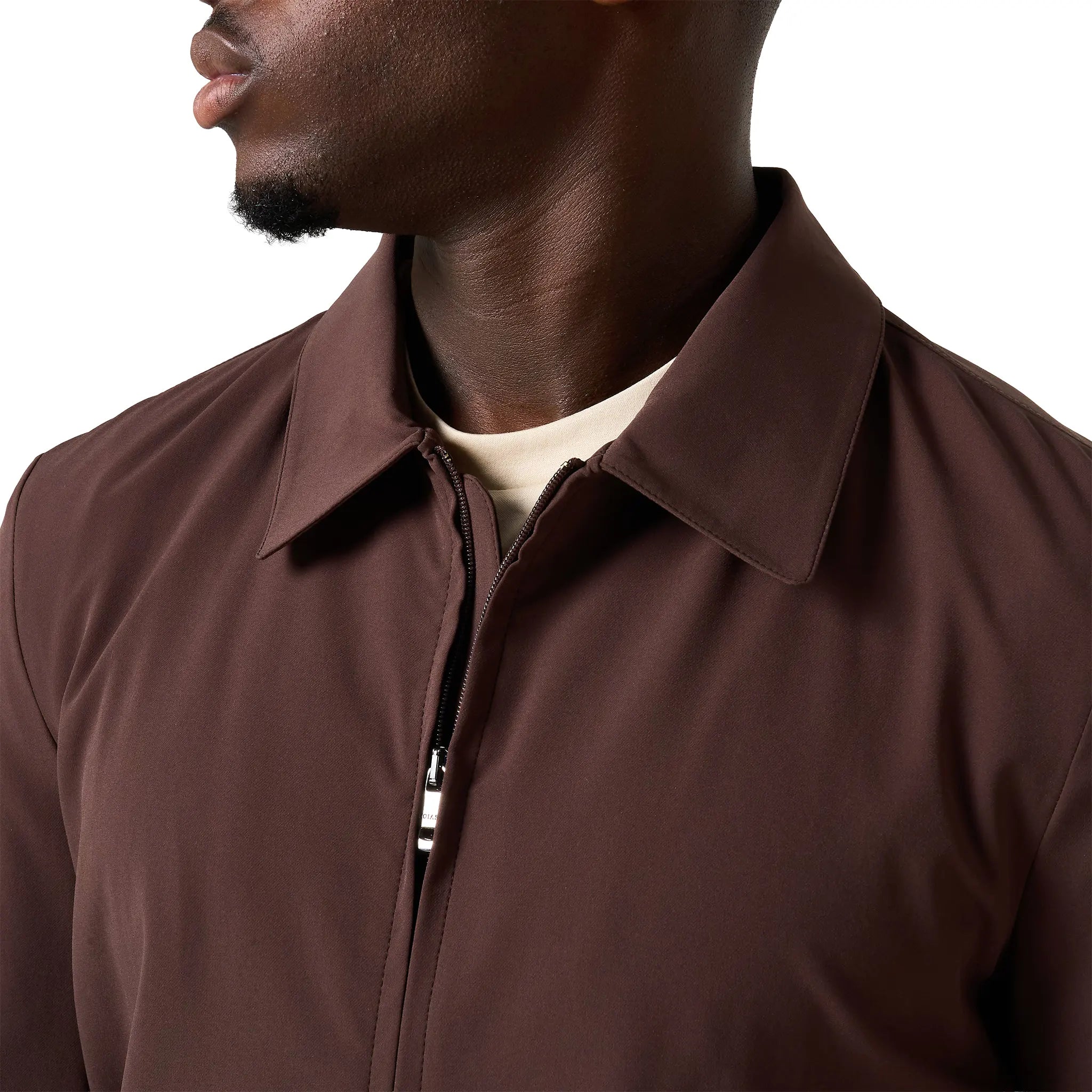 Detailed View of Loiano Tech Brown Jacket
