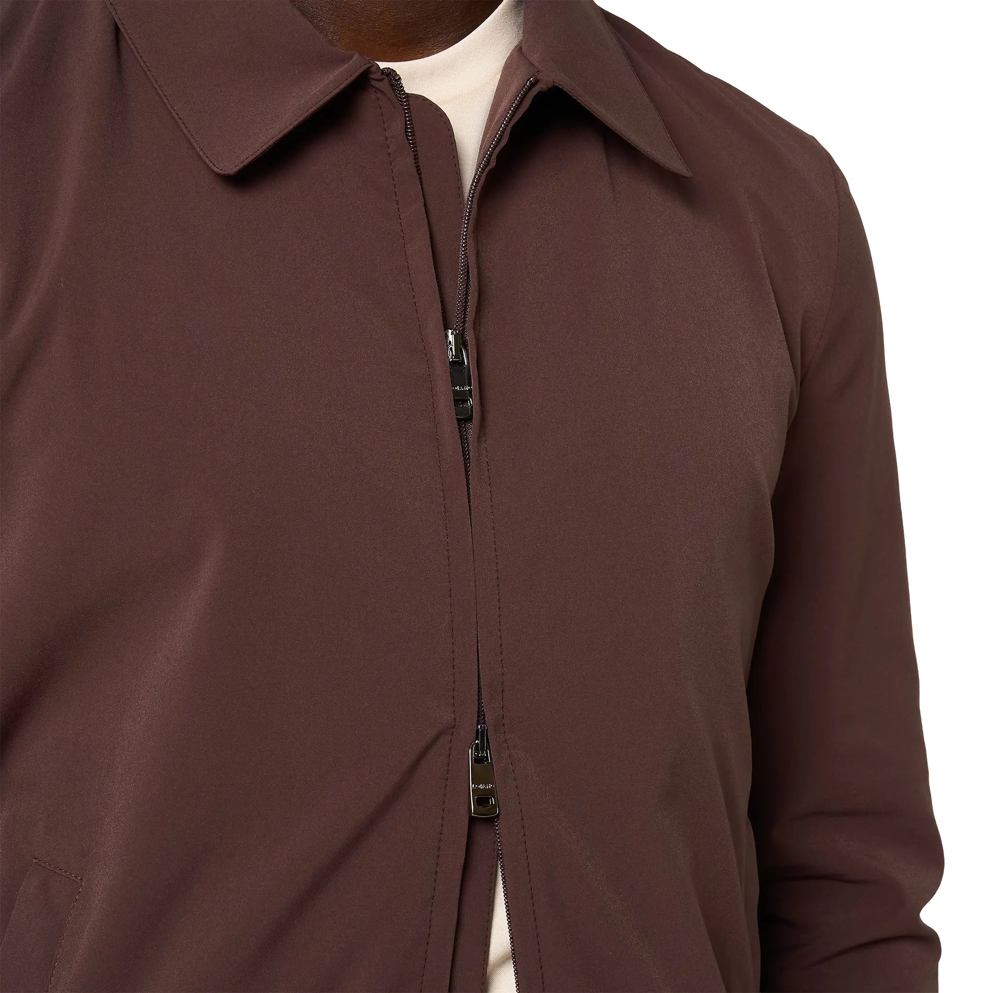 Detailed View of Loiano Tech Brown Jacket
