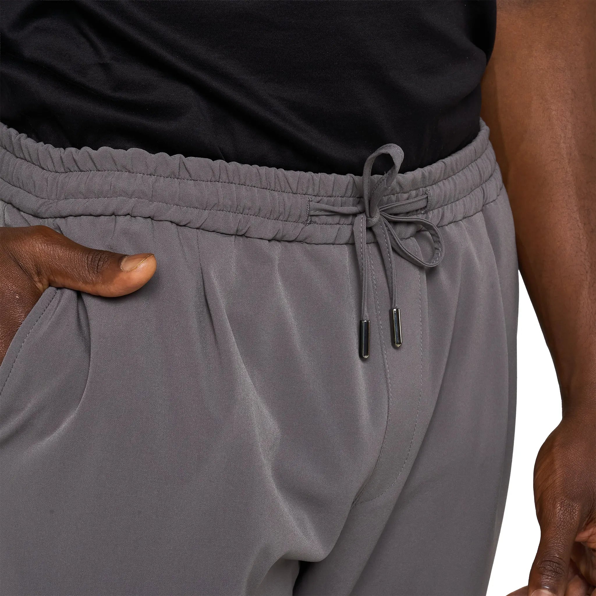 Detailed View of Loiano Tech Dark Grey Trousers