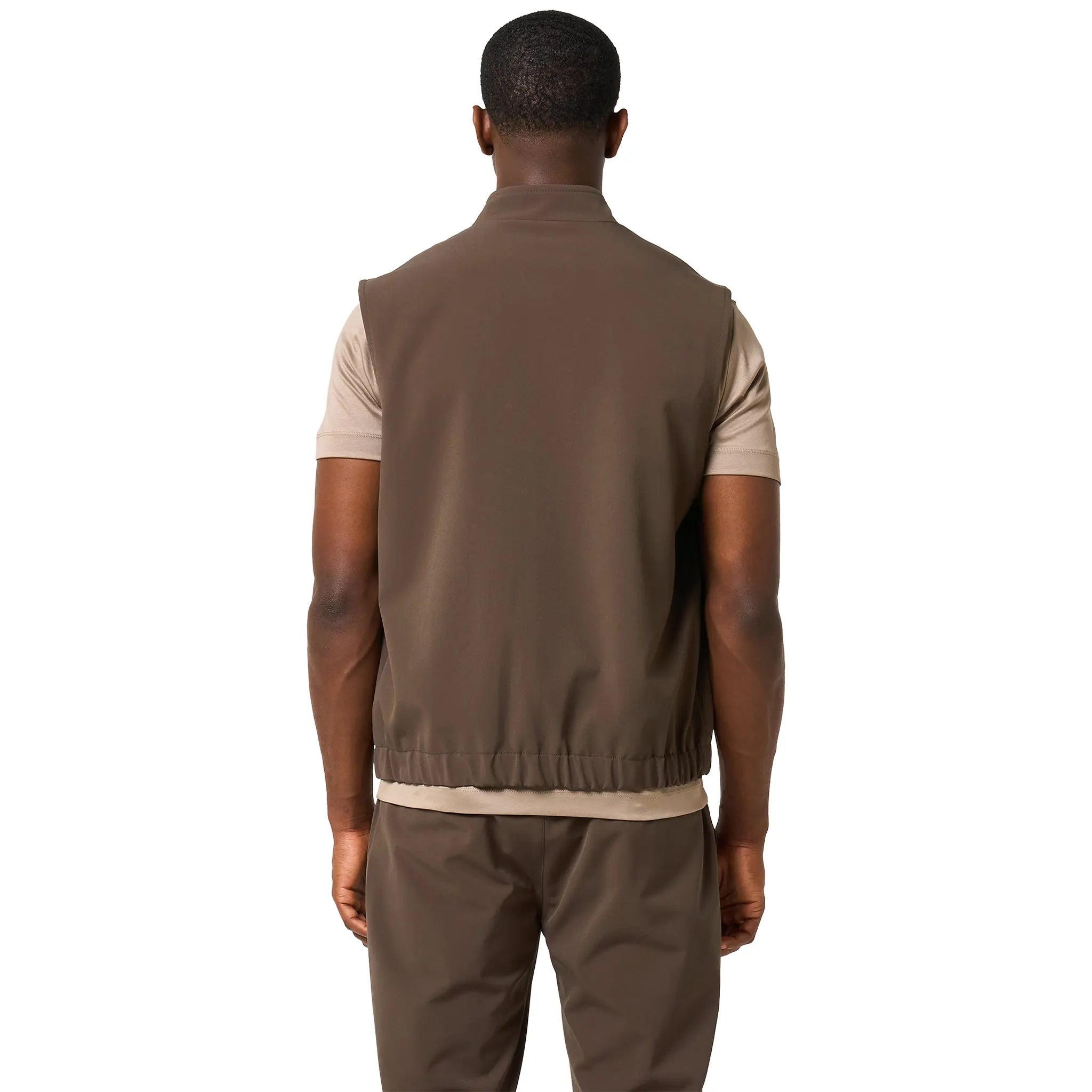 Back View of Loiano Tech Khaki Gilet
