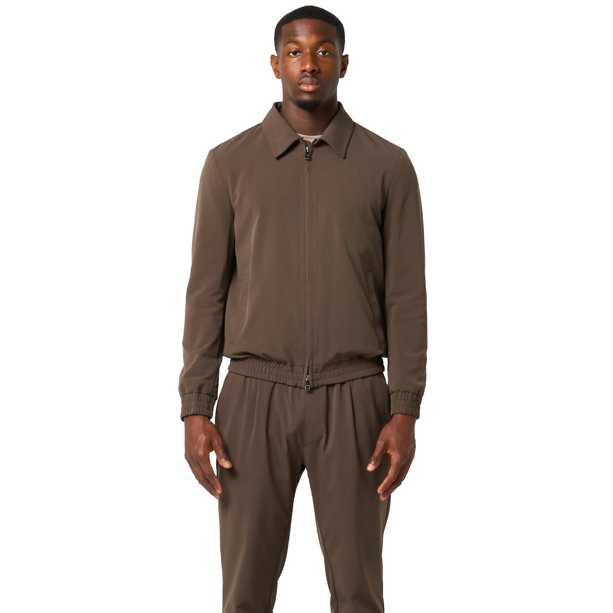 Front View of Loiano Tech Khaki Jacket