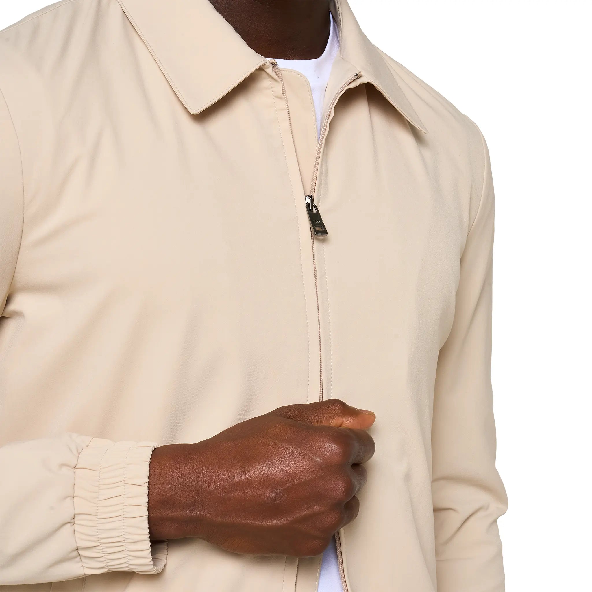 Detailed View of Loiano Tech Light Beige Jacket