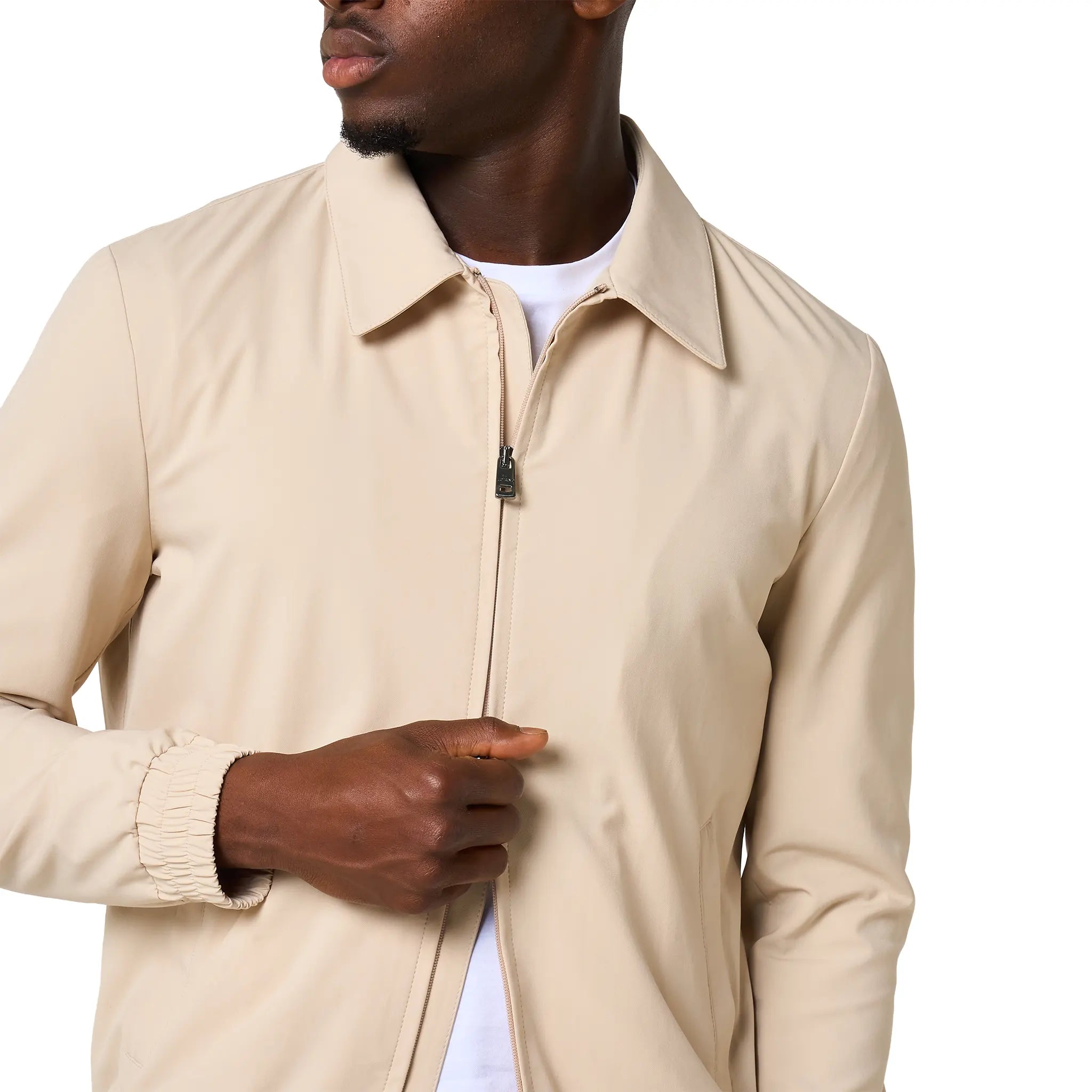 Detailed View of Loiano Tech Light Beige Jacket