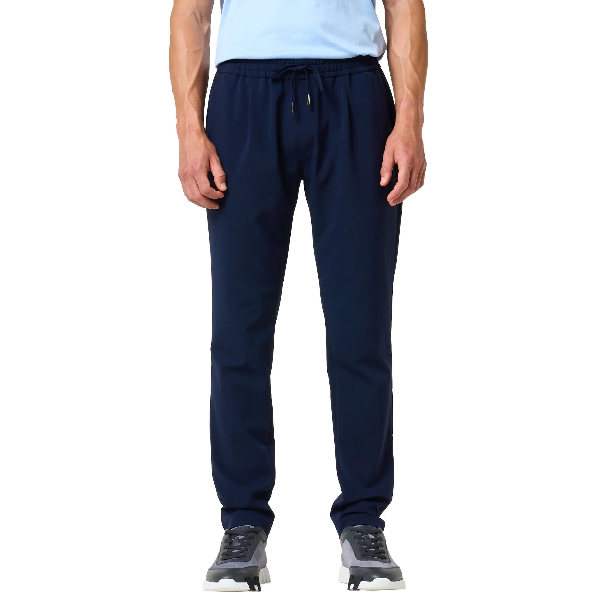 Front View of Loiano Tech Navy Trousers