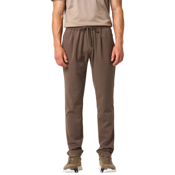 Front View of Loiano Tech Taupe Trousers