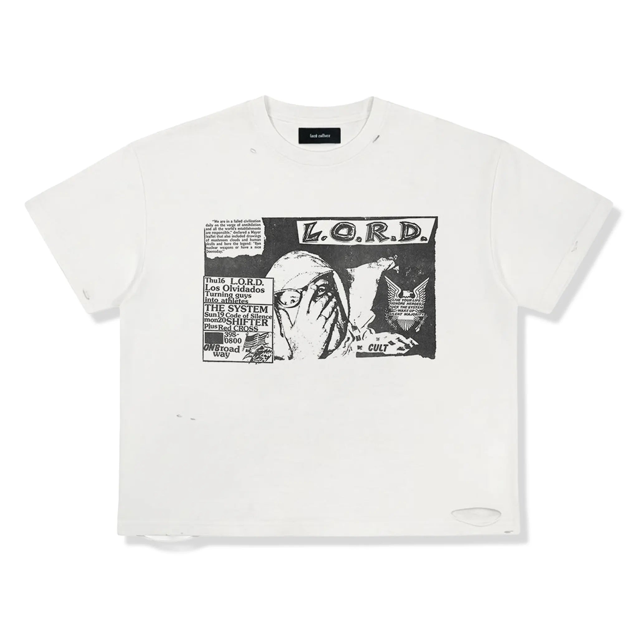 Front View of Lord Culture System White T-Shirt