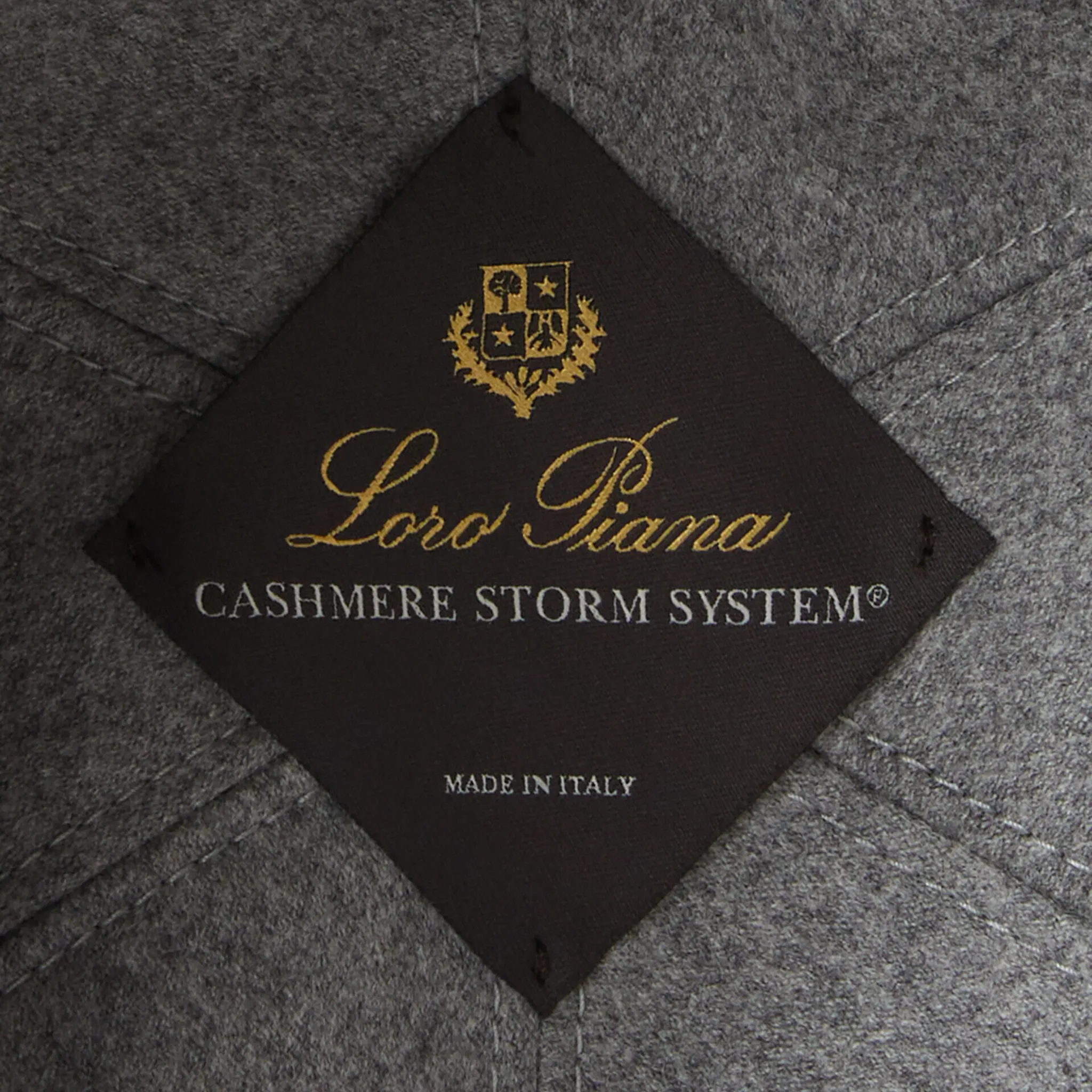 Detailed View of Loro Piana Cashmere Storm System Velvet Brown Baseball Cap FAF8520_E251