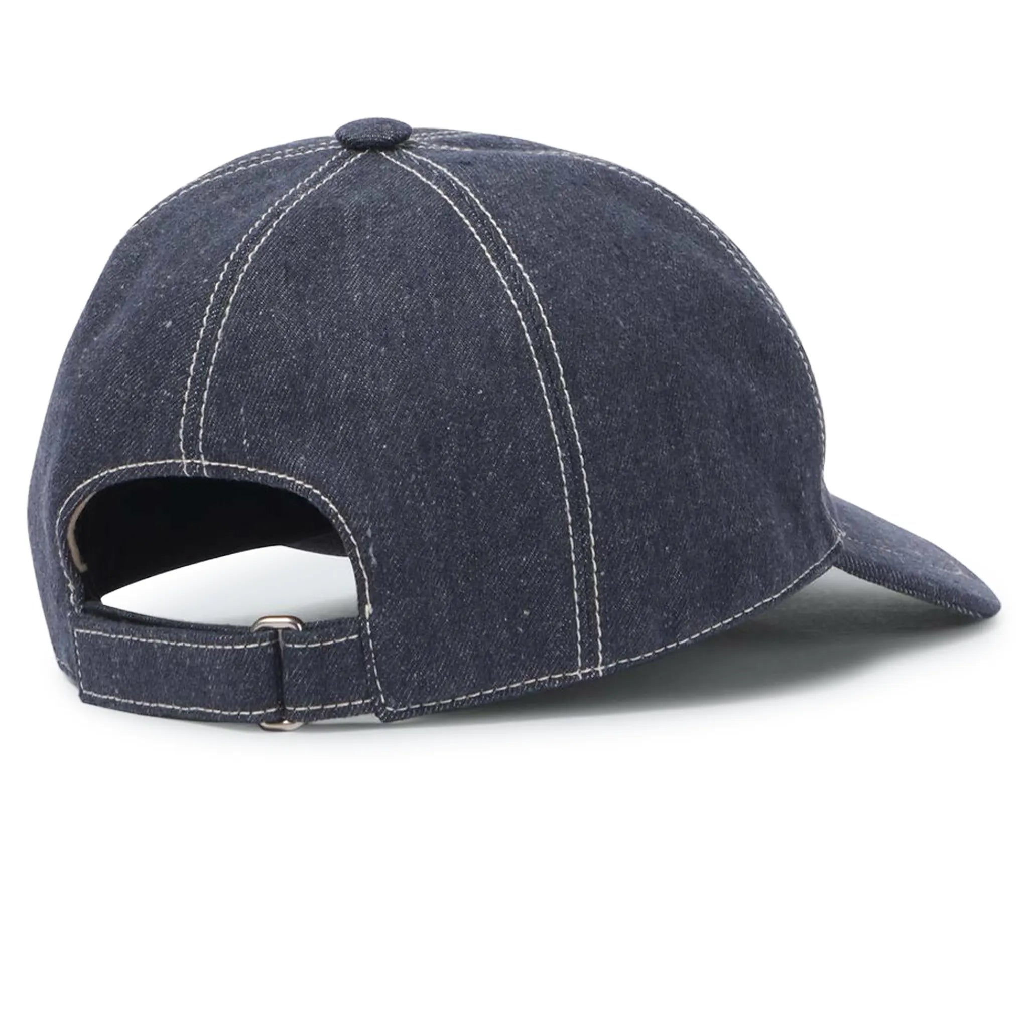 Back Side View of Loro Piana Denim Blue Baseball Cap FA06405_W13K