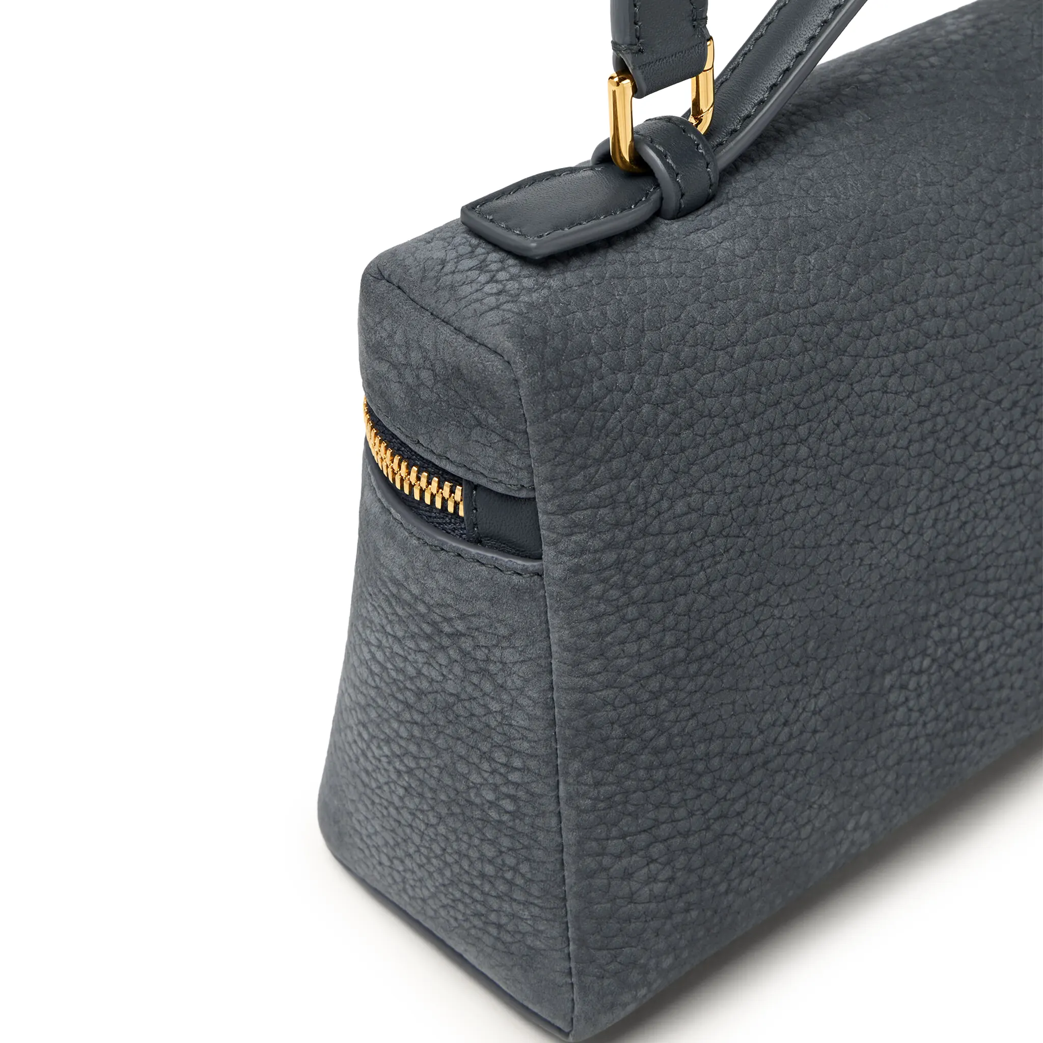 Back Side View of Loro Piana Extra Pocket L19 Calfskin Blue Green Sun Gold Shoulder Bag FAP6658_706E