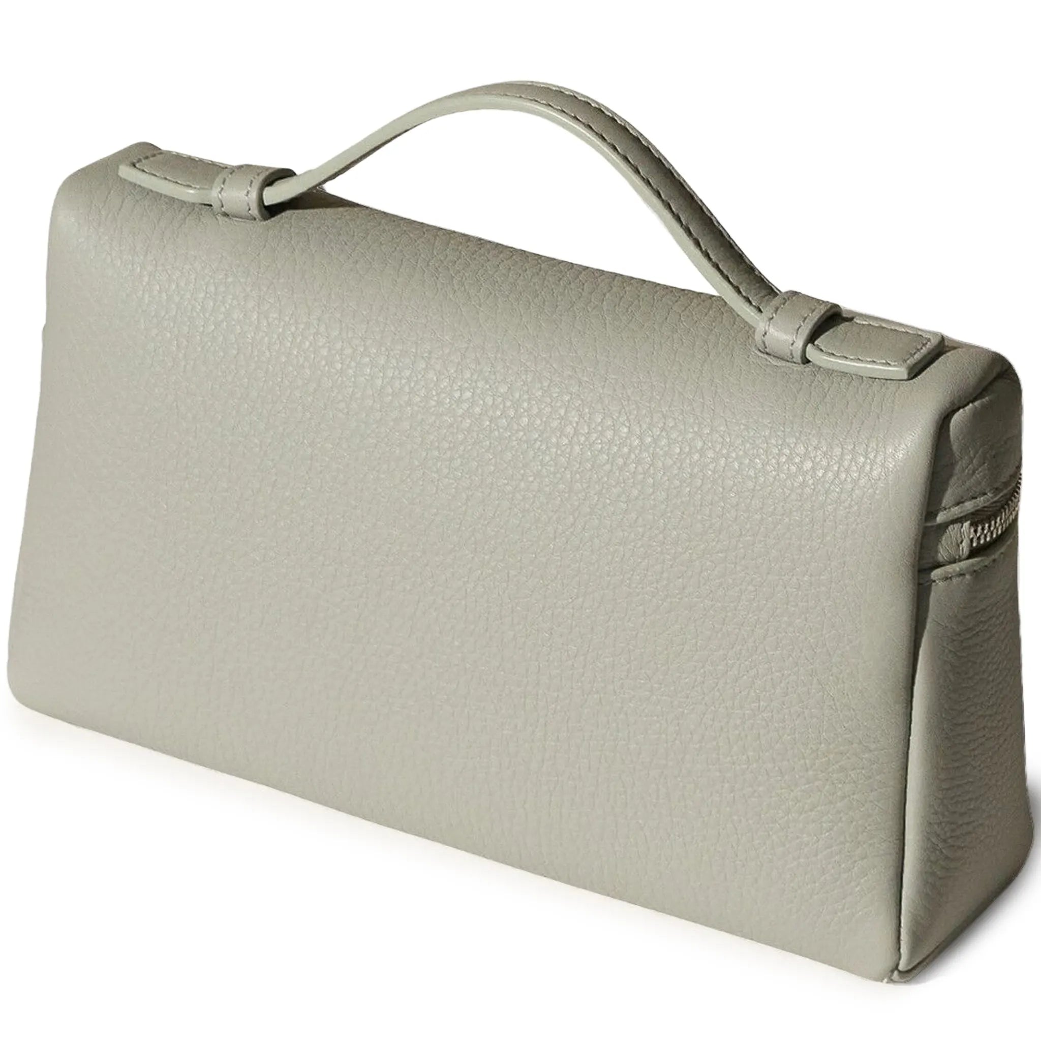 Back View of Loro Piana Extra Pocket L19 Calfskin Eucalyptus Shoulder Bag