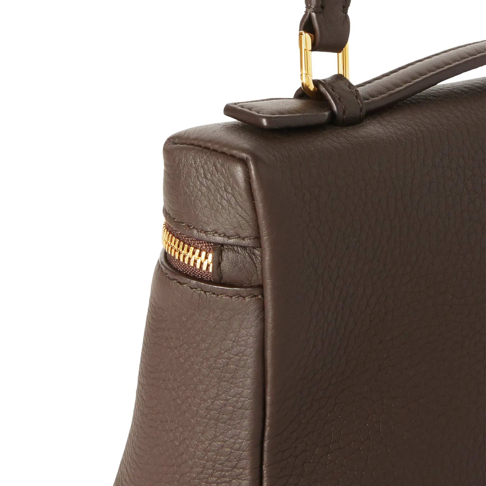 Detailed View of Loro Piana Extra Pocket L19 Dark Chocolate Sun Gold Shoulder Bag FAN4045_H0TO