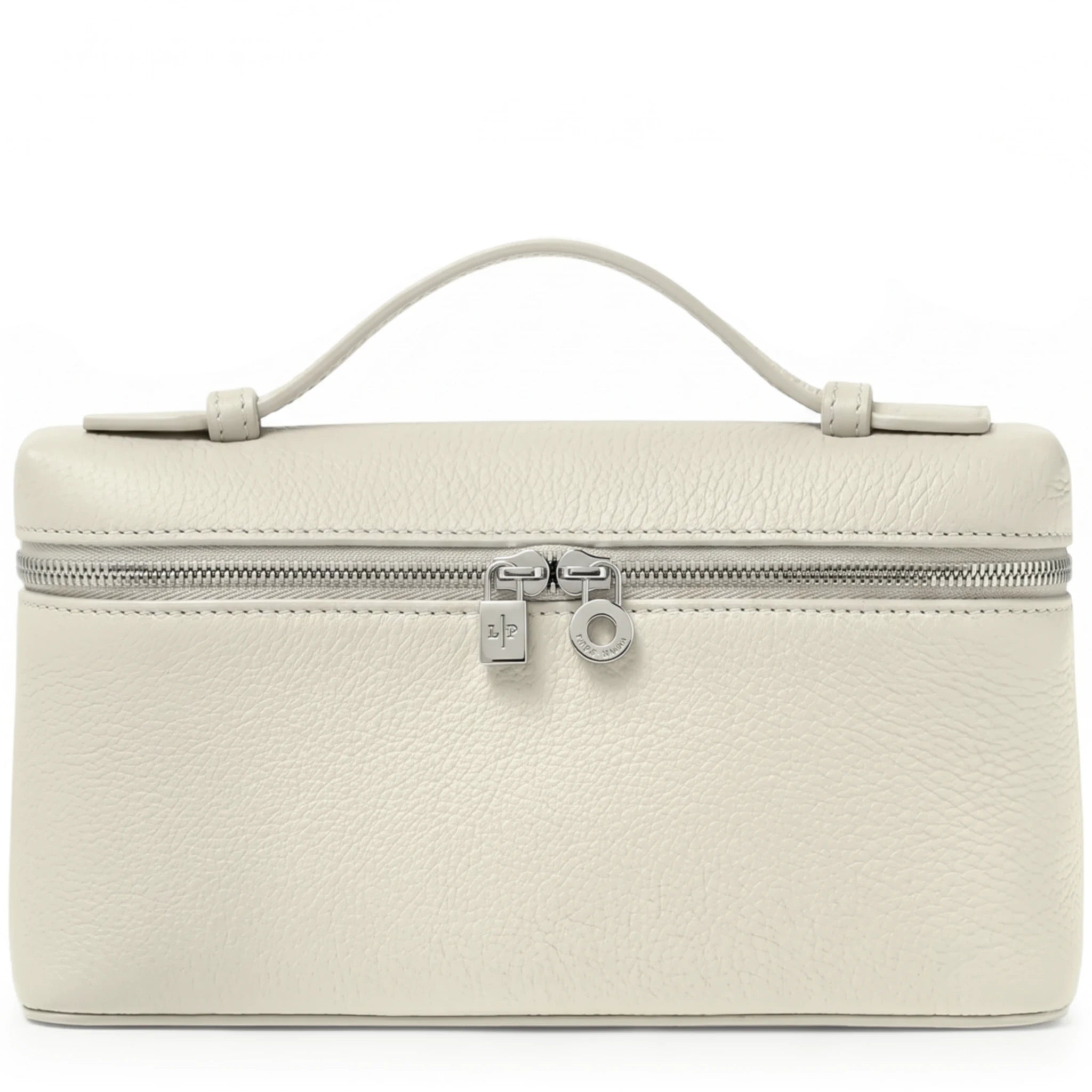 Front View of Loro Piana Extra Pocket L19 Light Beige Shoulder Bag