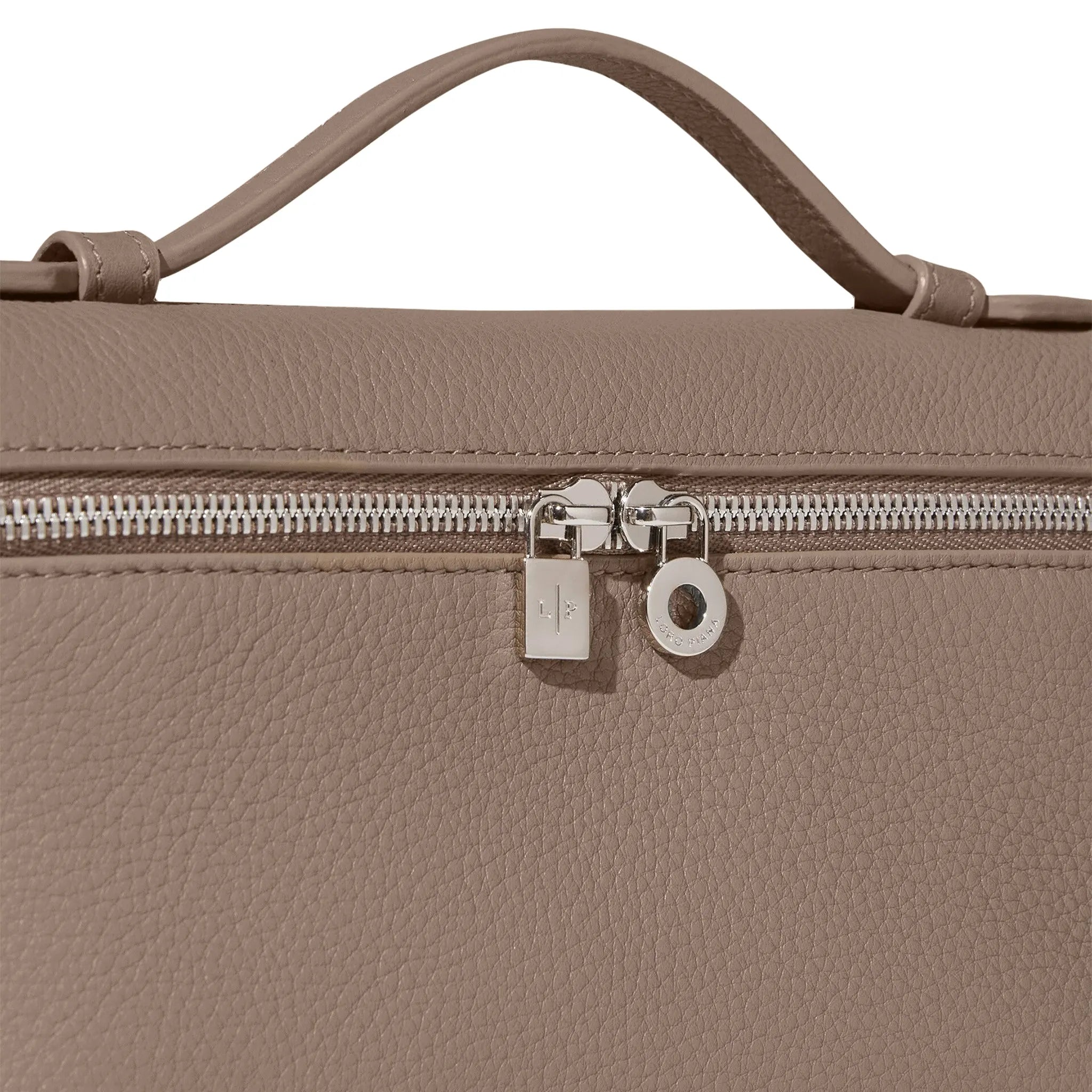 Loro Piana Extra Pocket L19 Warm Mastic Antique Silver Shoulder Bag