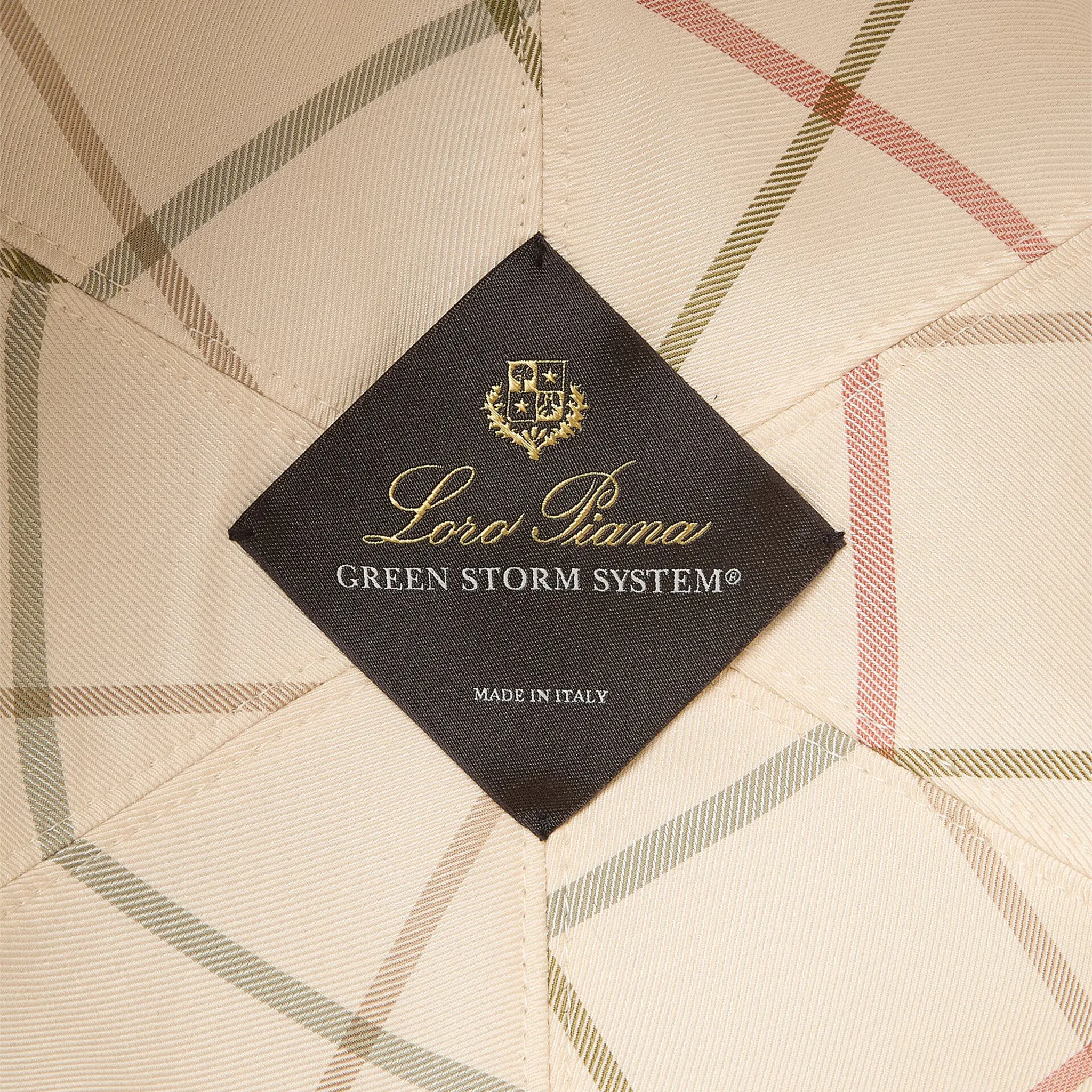 Detailed View of Loro Piana Microfibre Storm System Almond Ivory Baseball Cap FAP9958_B5U6