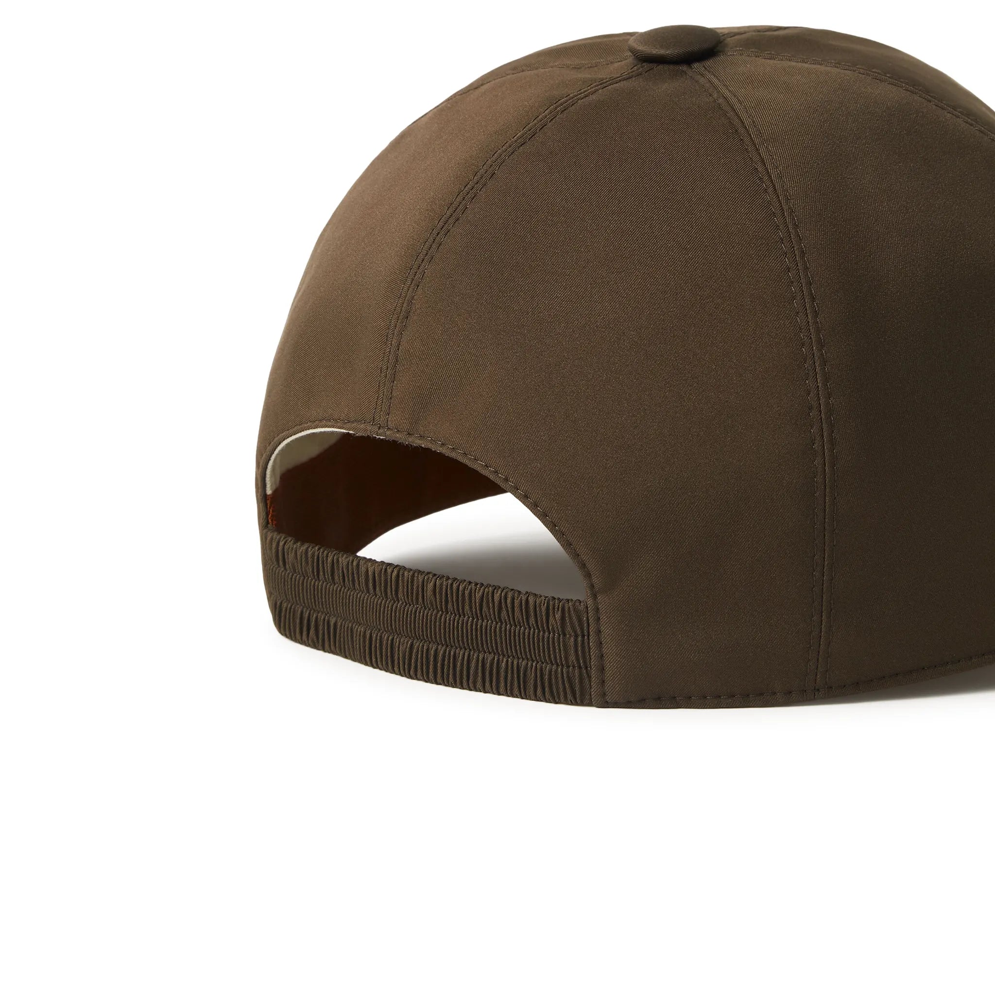 Back Side View of Loro Piana Microfibre Storm System Sequoia Ivory Baseball Cap