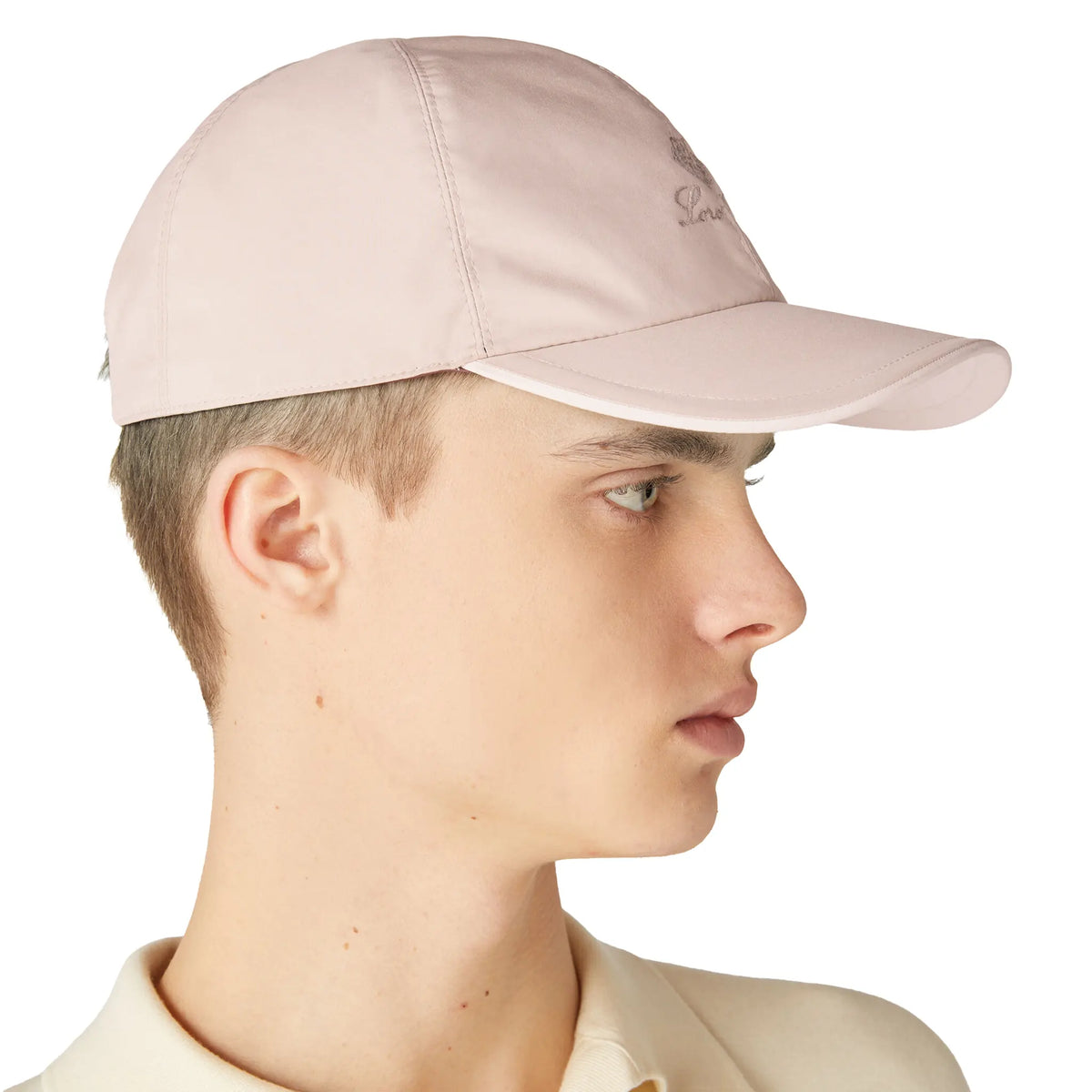Loro Piana Light Pink Baseball Cap Loro Piana Blush Pink Storm System Cashmere Cap Size S – Sellier main image 4