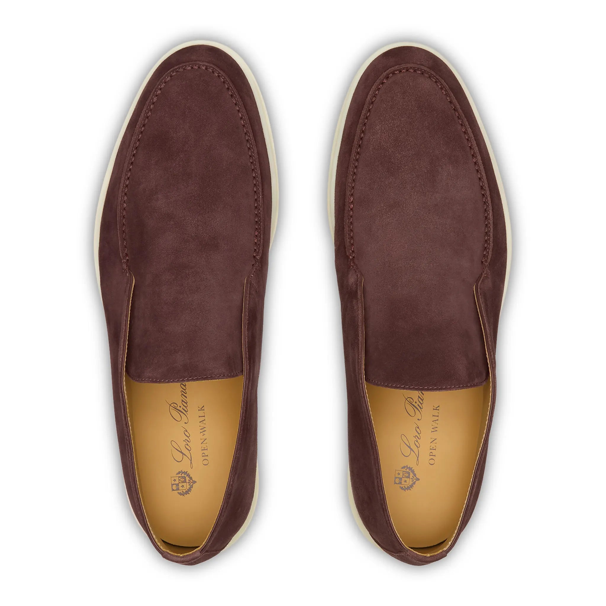 Upper View of Loro Piana Open Walk Very Dark Maroon Ankle Boot FAB4368_Q0B5