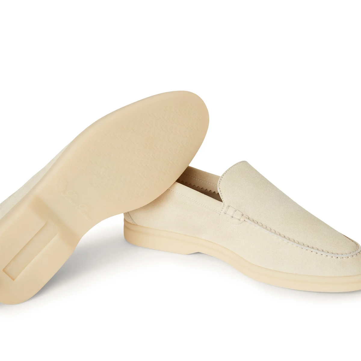 Loro Piana Summer Walk Suede Nougat Loafers | FAI1392