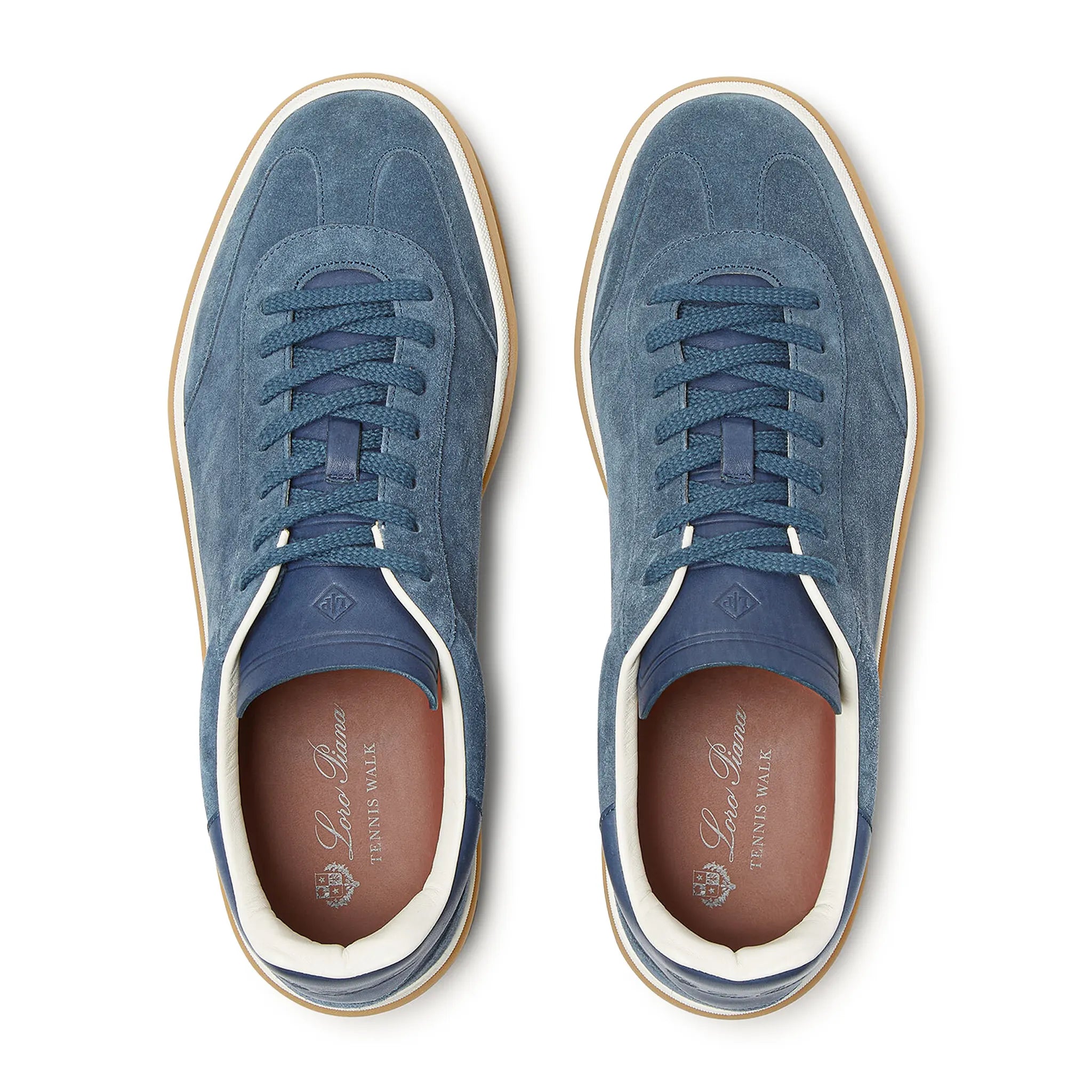 Upper View of Loro Piana Tennis Walk Black Figs Sneaker (W) FAN8505_W1CQ