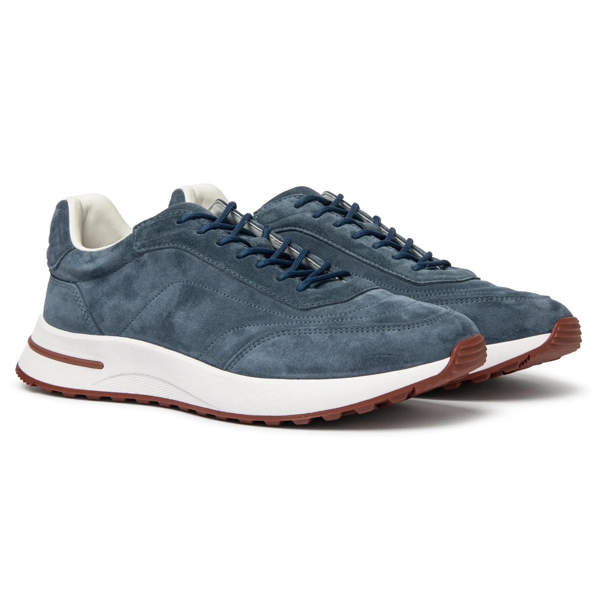 Front Side View of Loro Piana Week End Walk Black Figs Sneaker FSM0216_W1CQ
