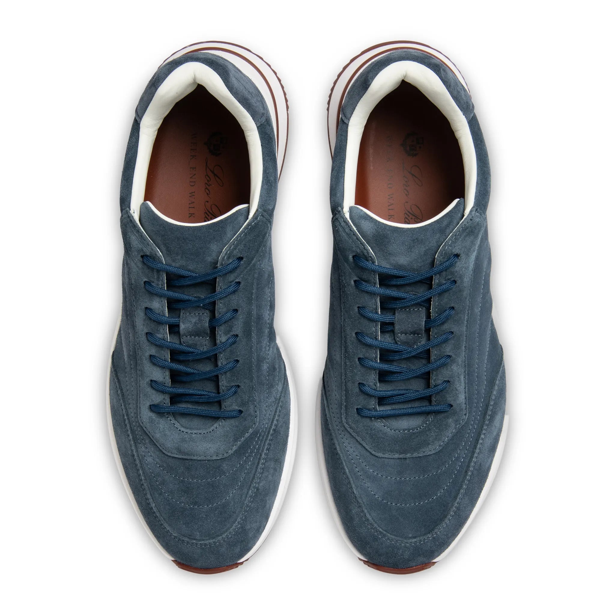 Upper View of Loro Piana Week End Walk Black Figs Sneaker FSM0216_W1CQ