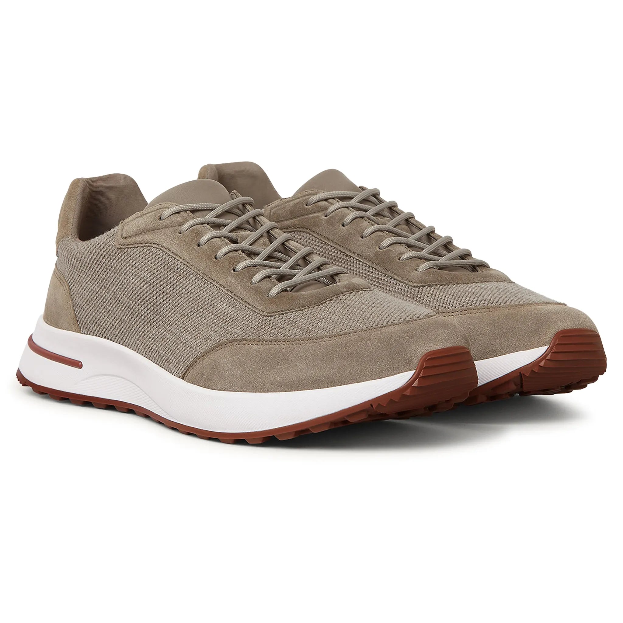 Front Side View of Loro Piana Week End Walk Pecora Nera Wheat Stitch Sneaker FAQ3270_D0RR