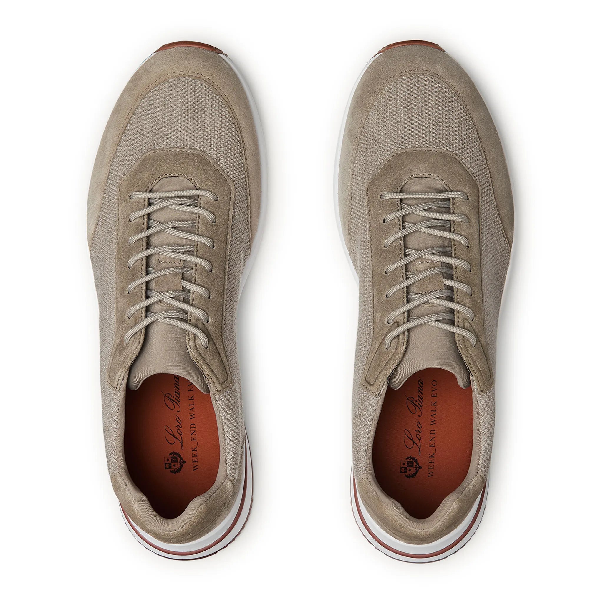 Upper View of Loro Piana Week End Walk Pecora Nera Wheat Stitch Sneaker FAQ3270_D0RR