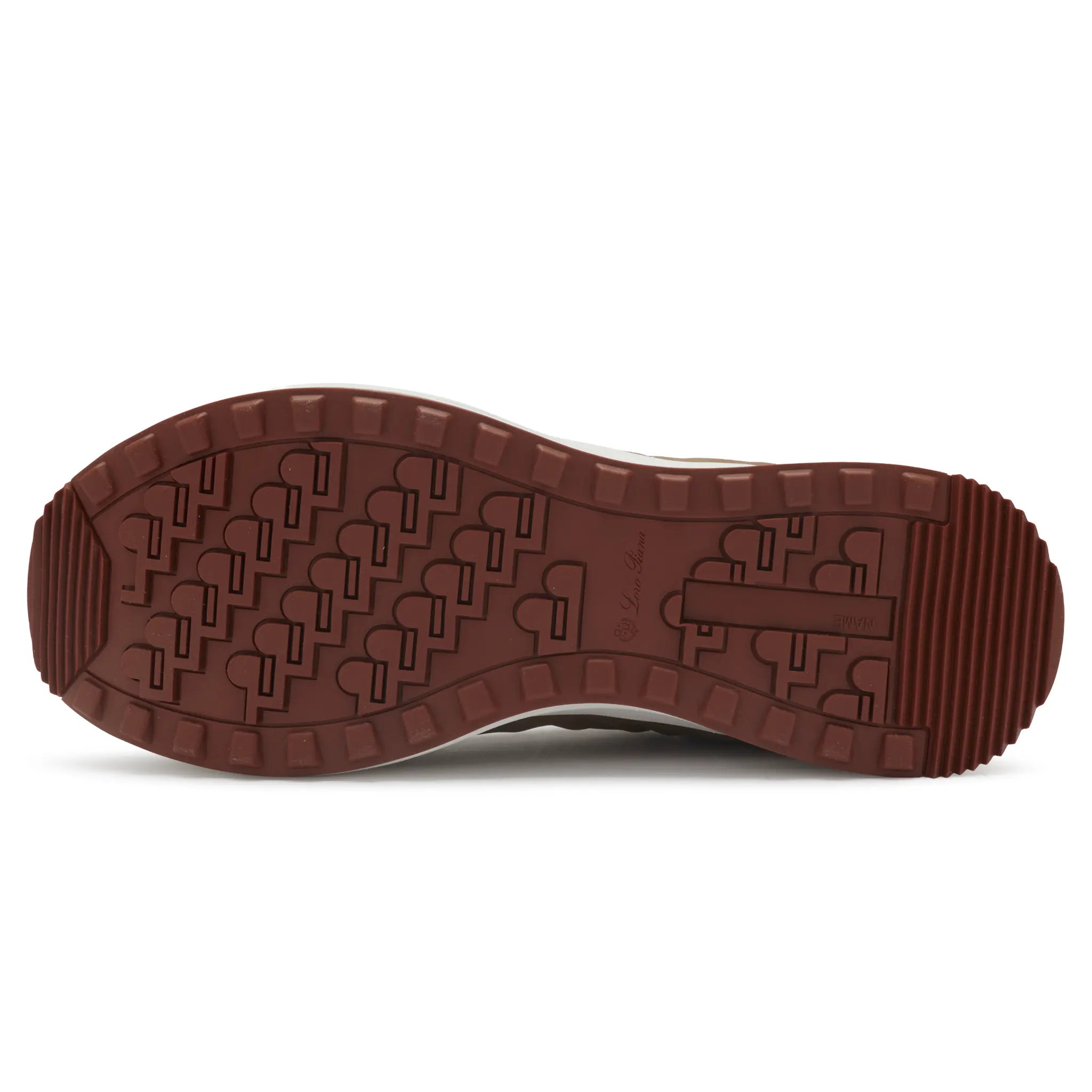 Sole View of Loro Piana Week End Walk Smoke Tree Sneaker FAP9780_P0B2