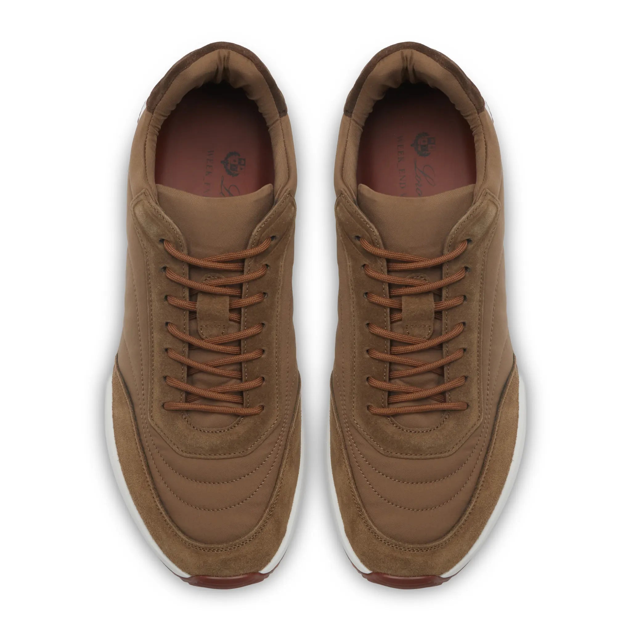 Upper View of Loro Piana Week End Walk Smoke Tree Sneaker FAP9780_P0B2